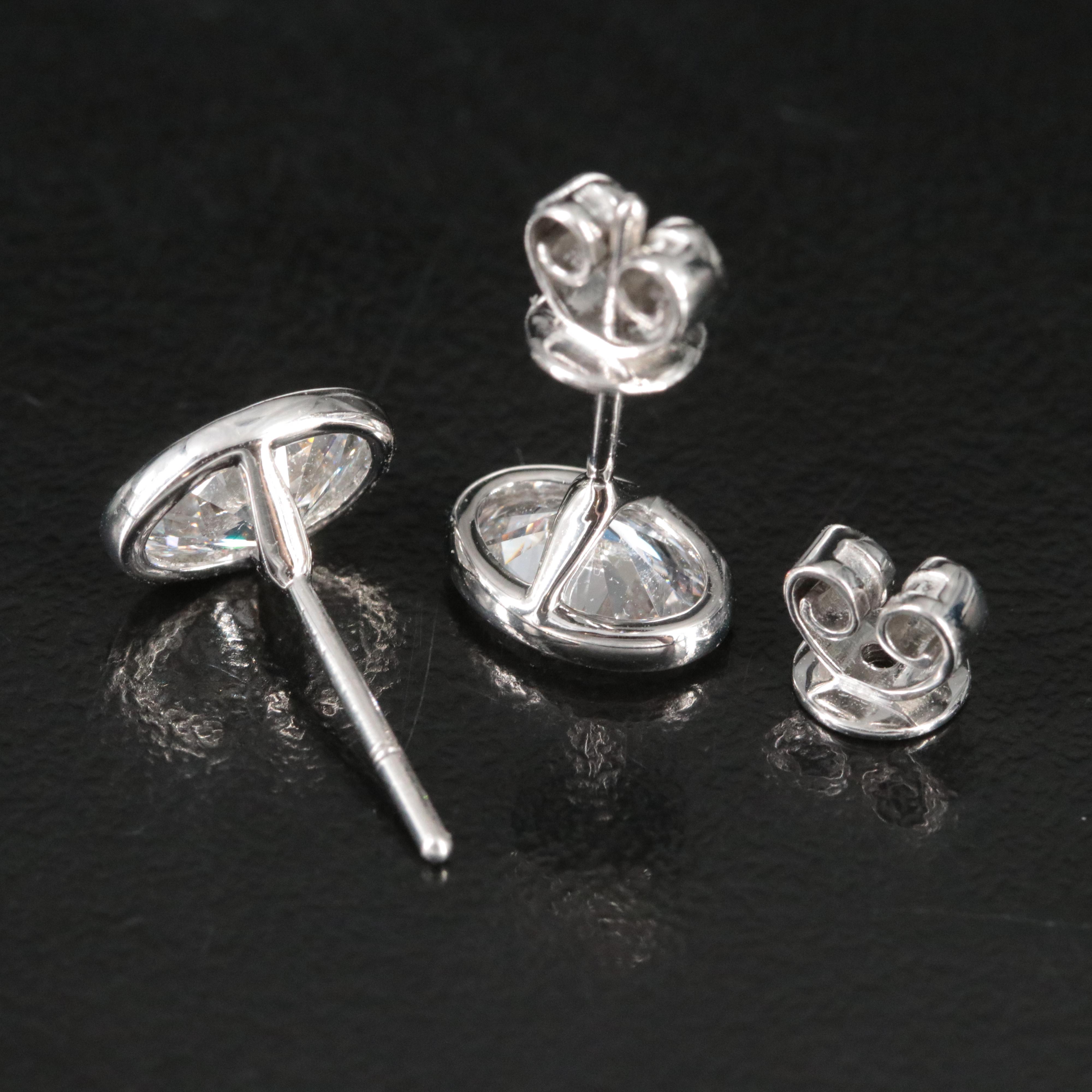 Platinum 2.24 CTW Lab Grown Diamond Stud Earrings with IGI Reports