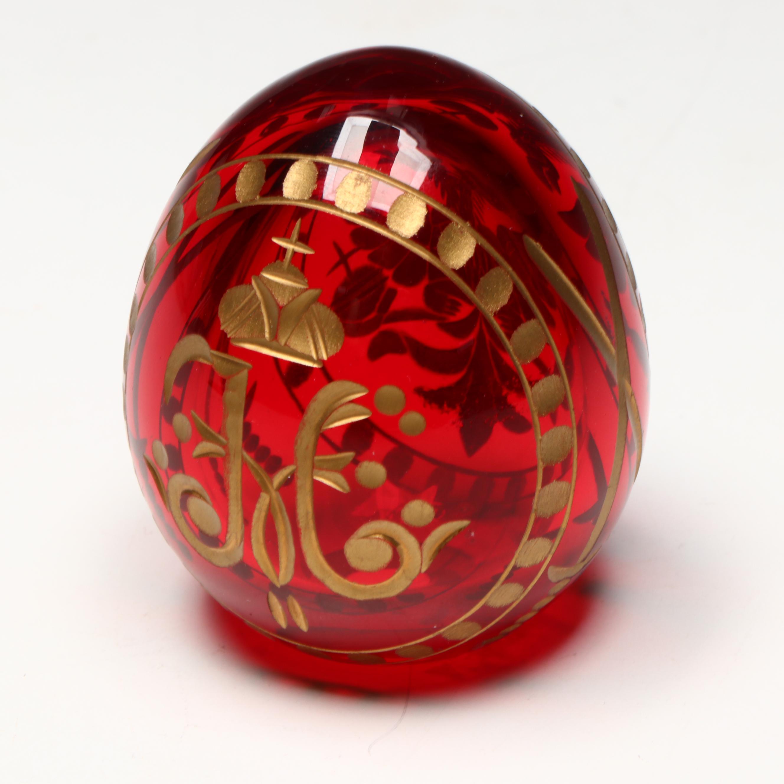 State Museum of the History of St. Petersburg Limited Edition Glass Fabergé Egg