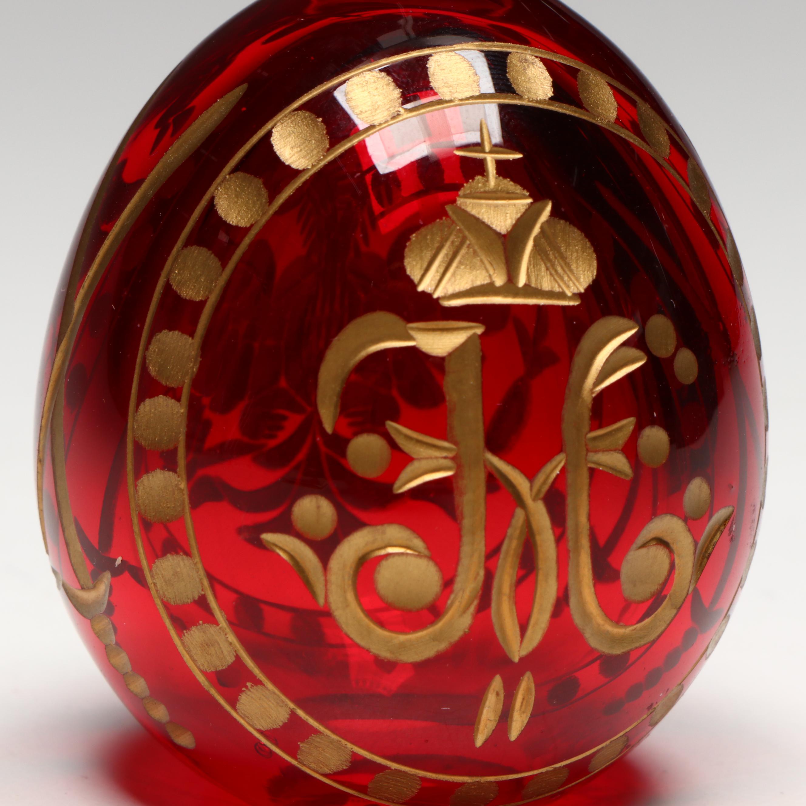 State Museum of the History of St. Petersburg Limited Edition Glass Fabergé Egg