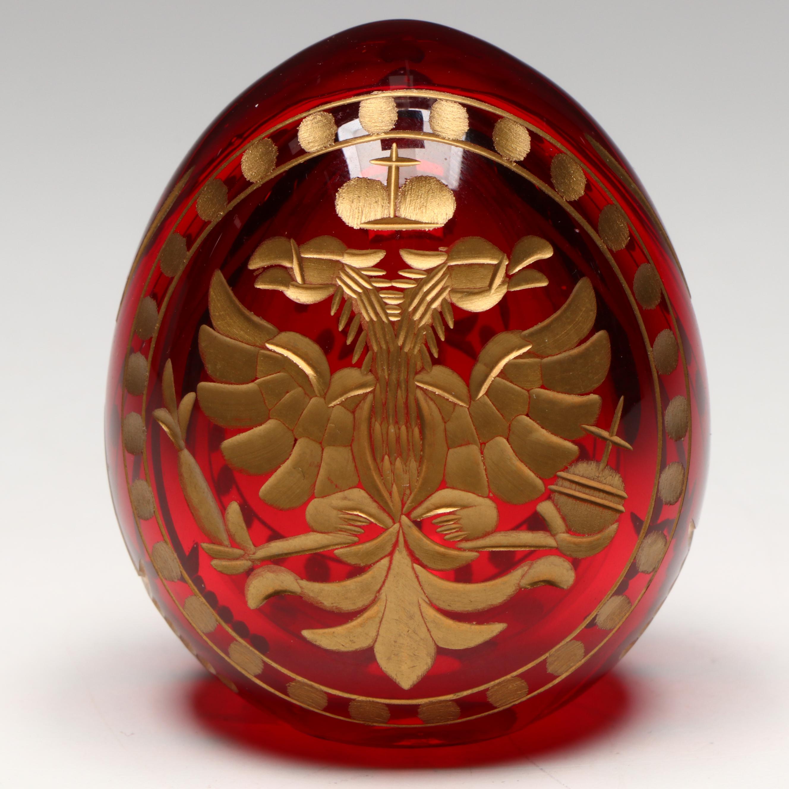 State Museum of the History of St. Petersburg Limited Edition Glass Fabergé Egg