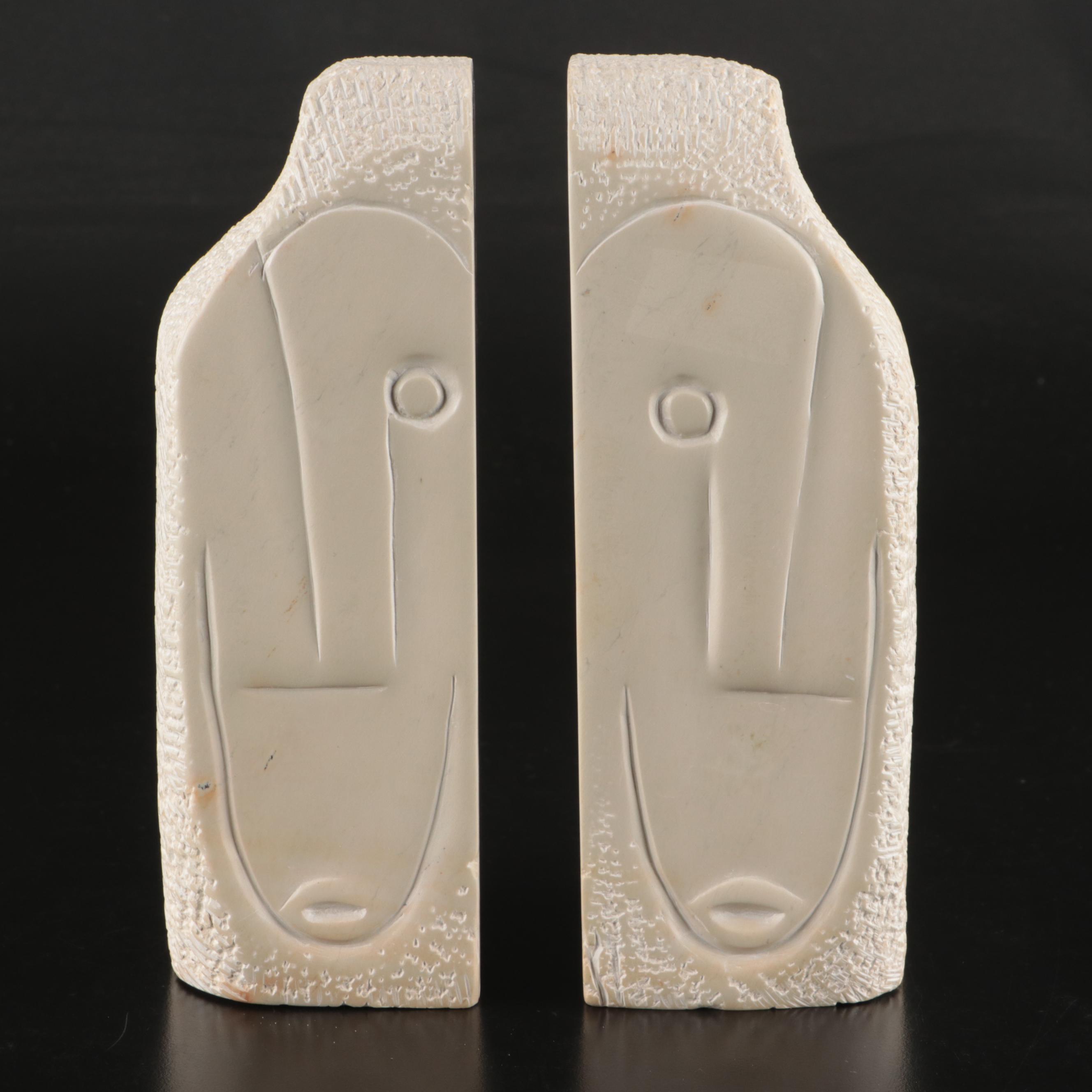 Ten Thousand Villages Kenyan Carved Soapstone Bookends