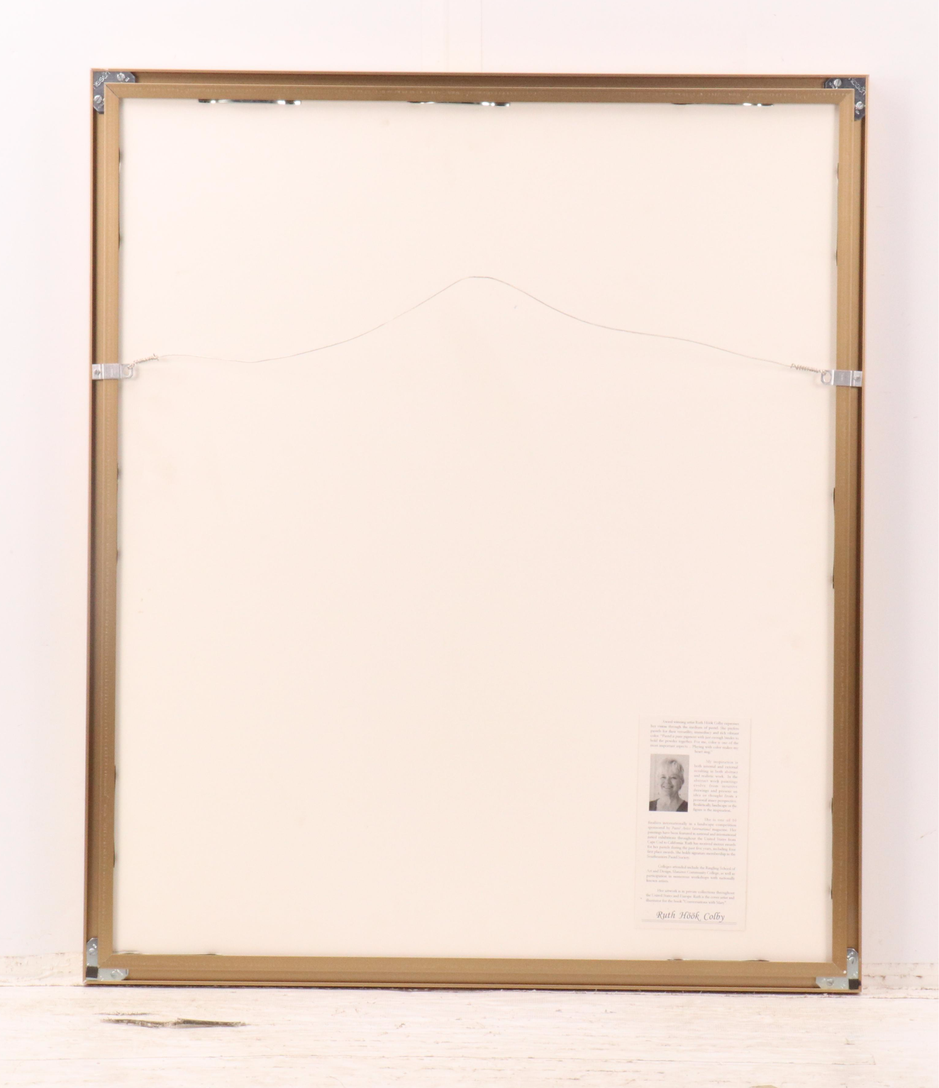 Ruth Höök Colby Pastel Drawing with Beach Landscape