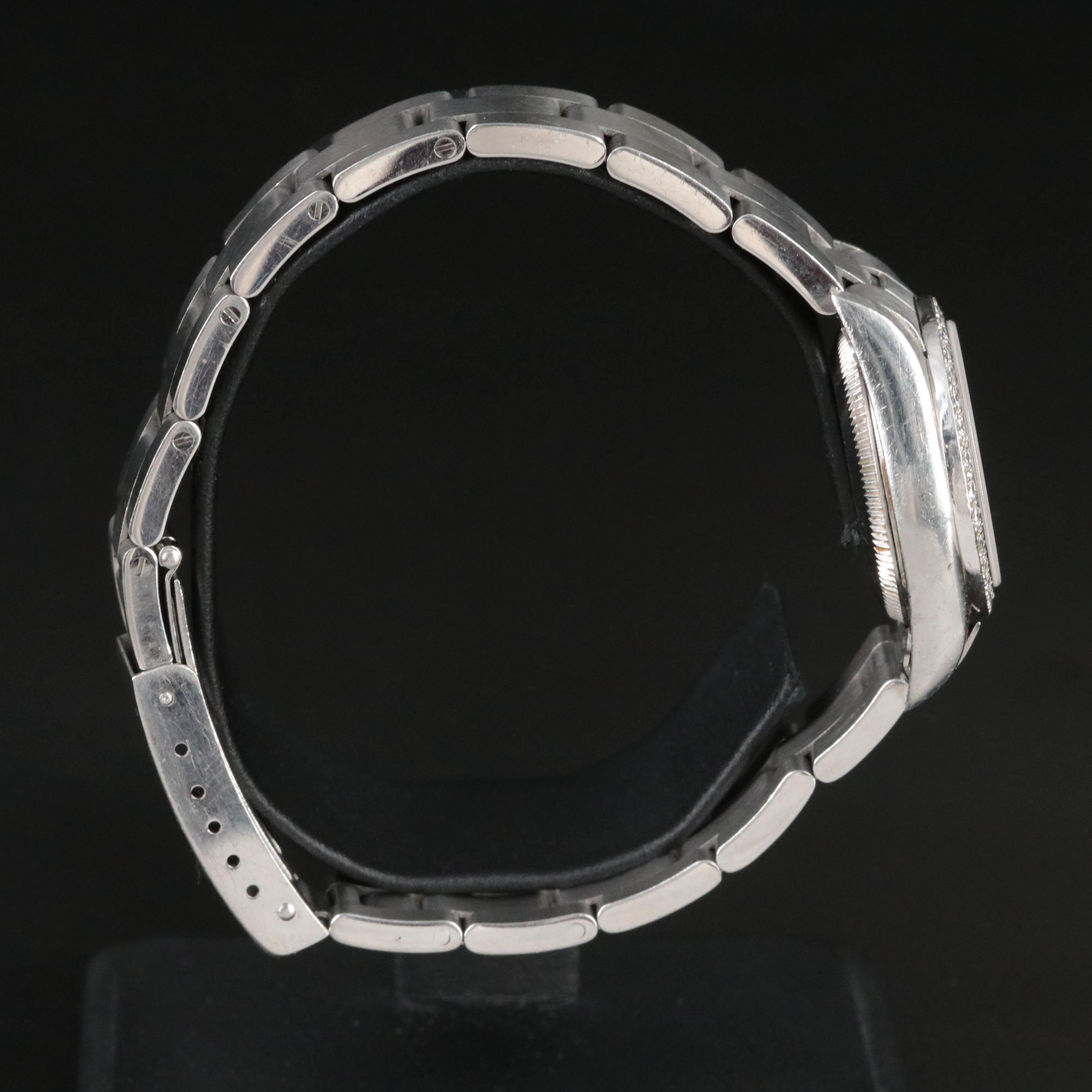 2001 Rolex Custom Diamond Dial and Bezel Oyster Perpetual 76030 Watch