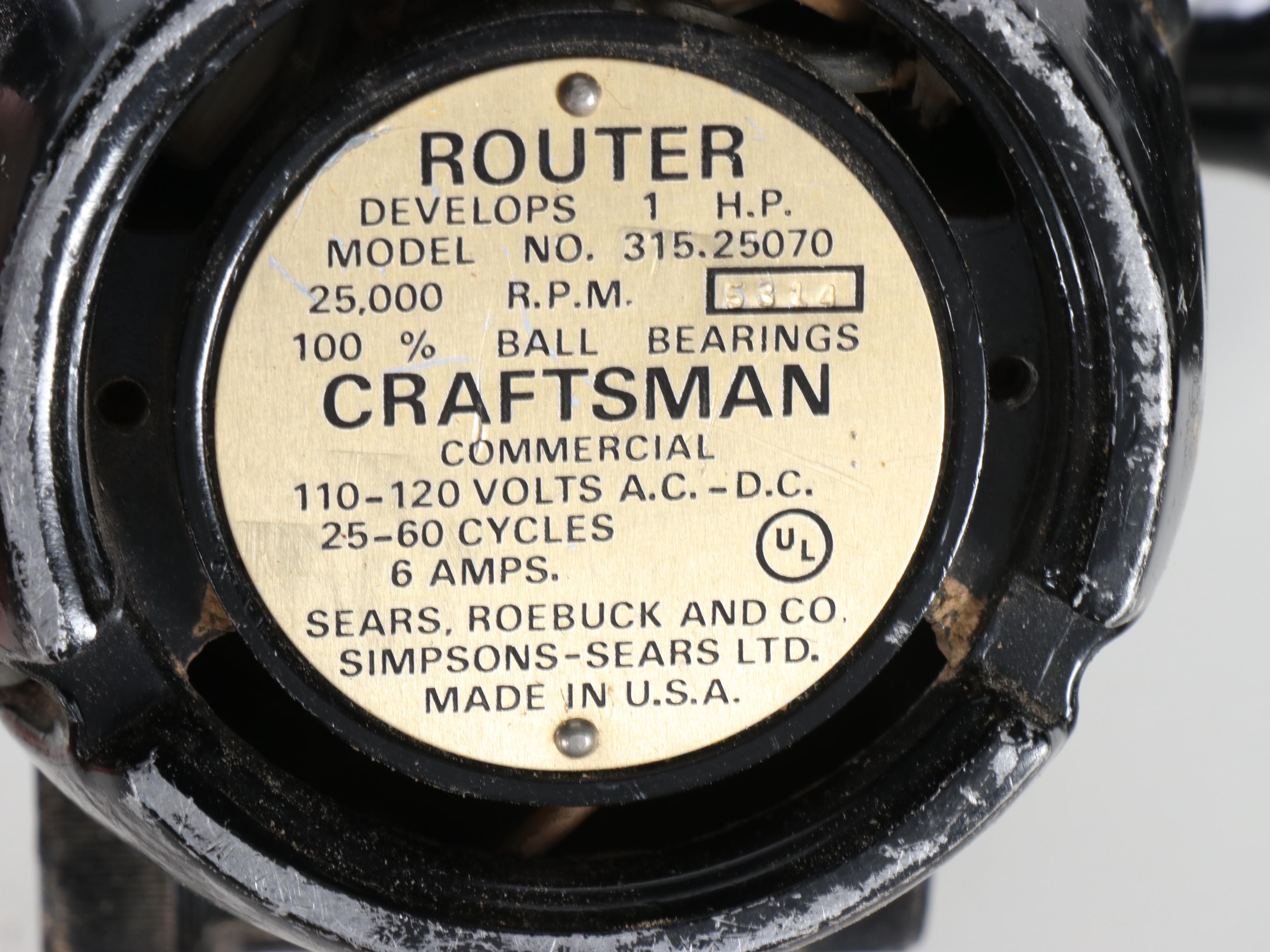 Porter-Cable Router Base, Plate Joiner with Craftsman Template and More