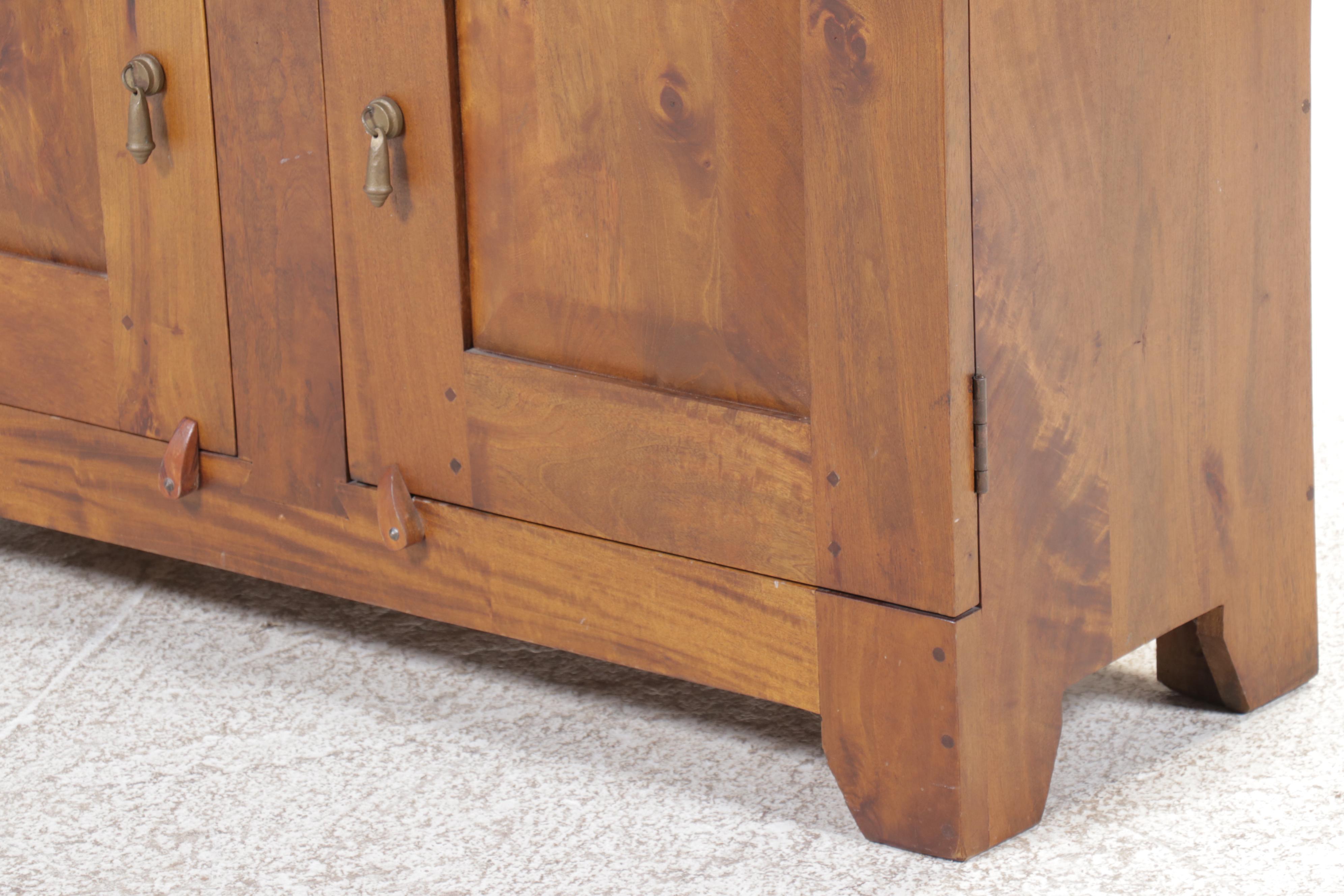 Contemporary Basque Style Fruitwood Cabinet