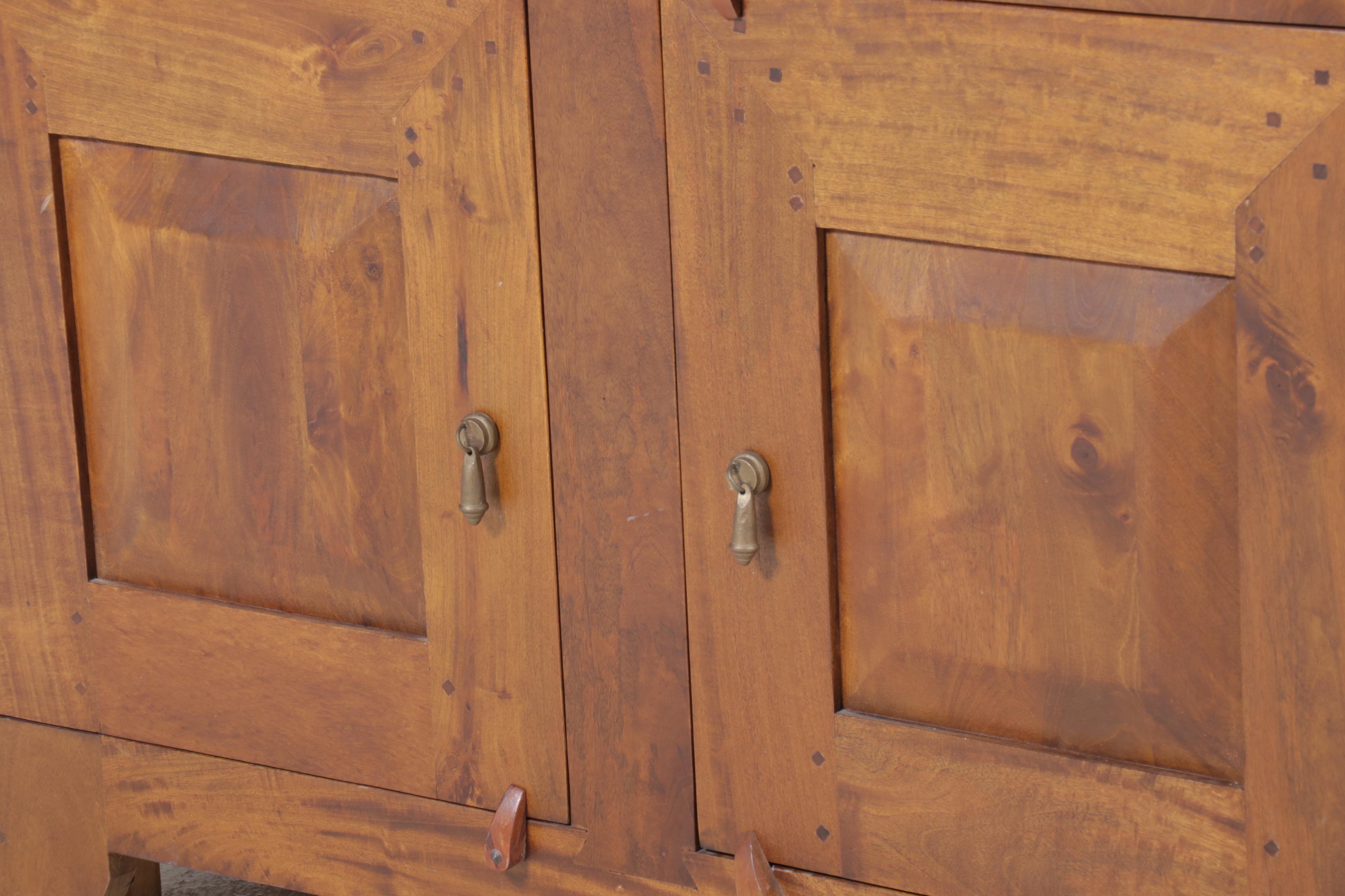 Contemporary Basque Style Fruitwood Cabinet