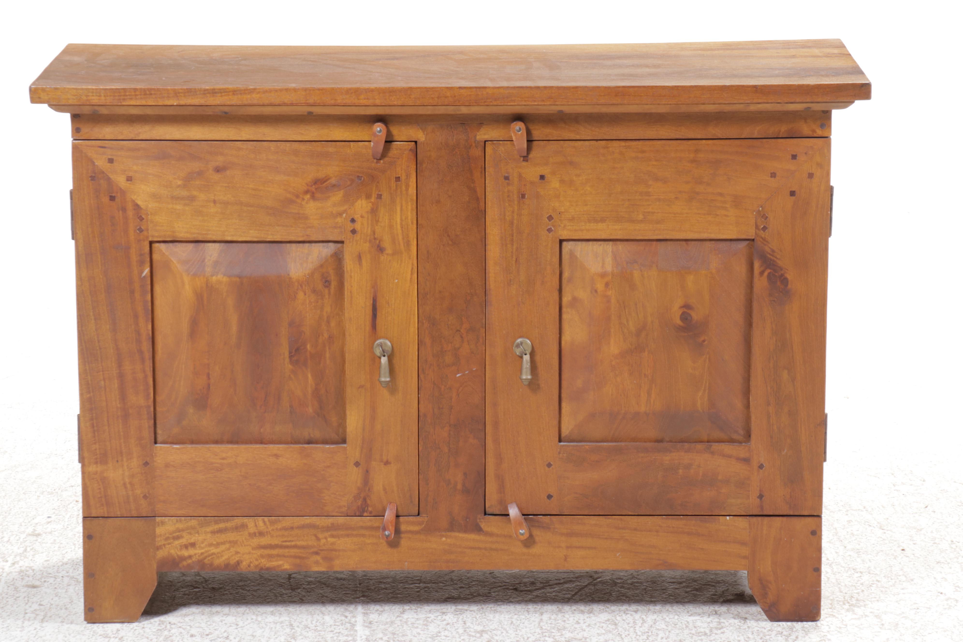 Contemporary Basque Style Fruitwood Cabinet