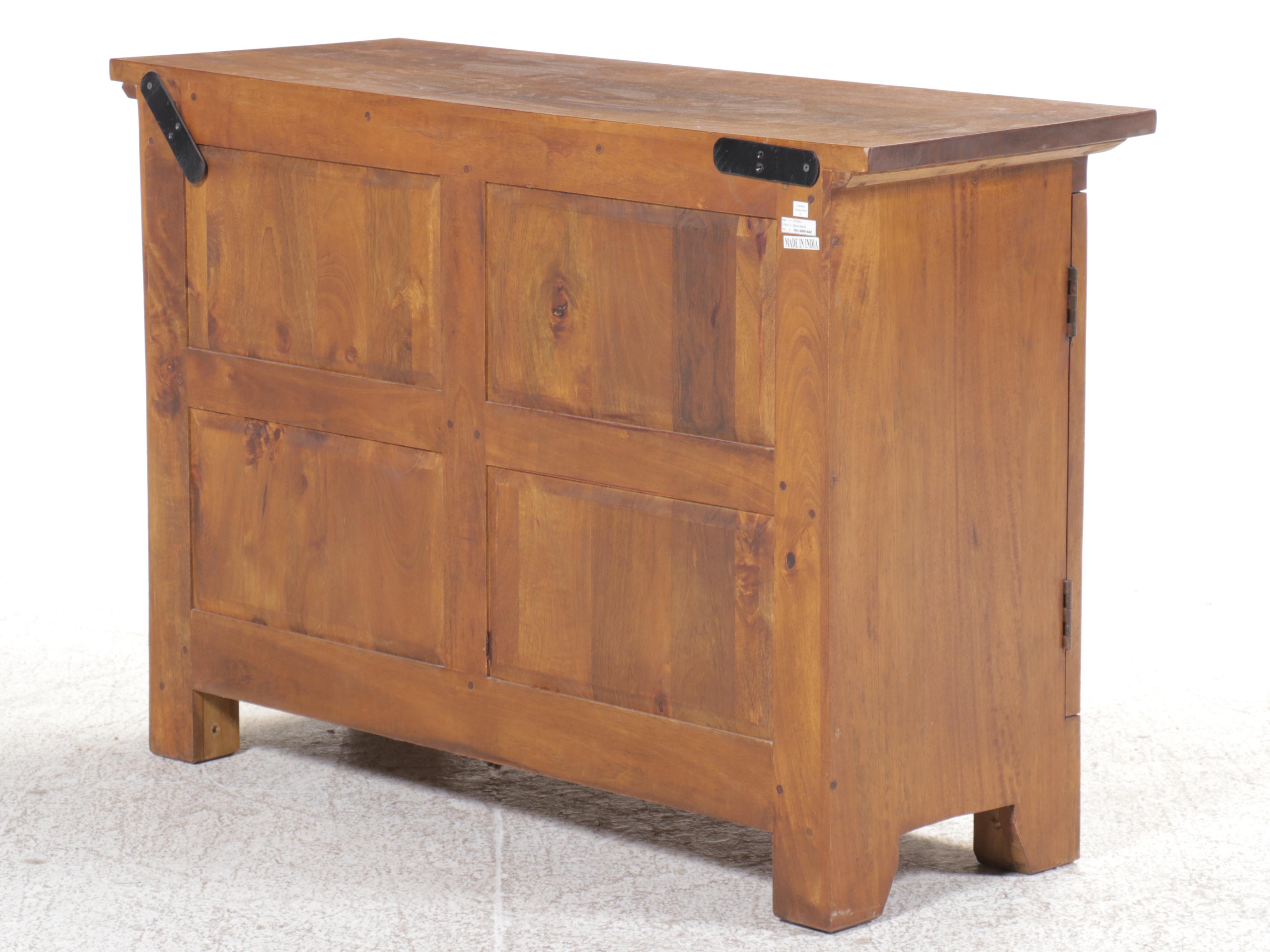 Contemporary Basque Style Fruitwood Cabinet