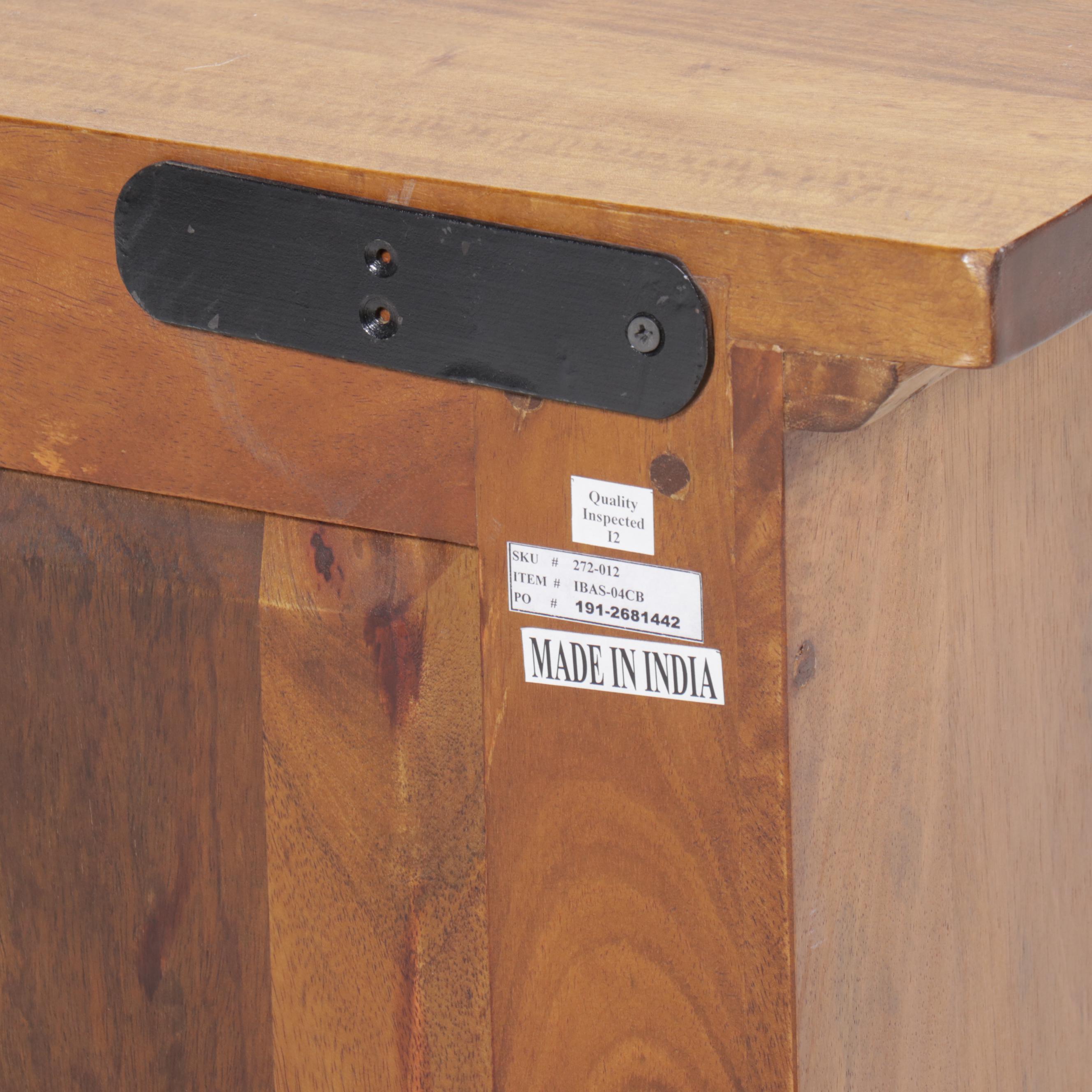 Contemporary Basque Style Fruitwood Cabinet