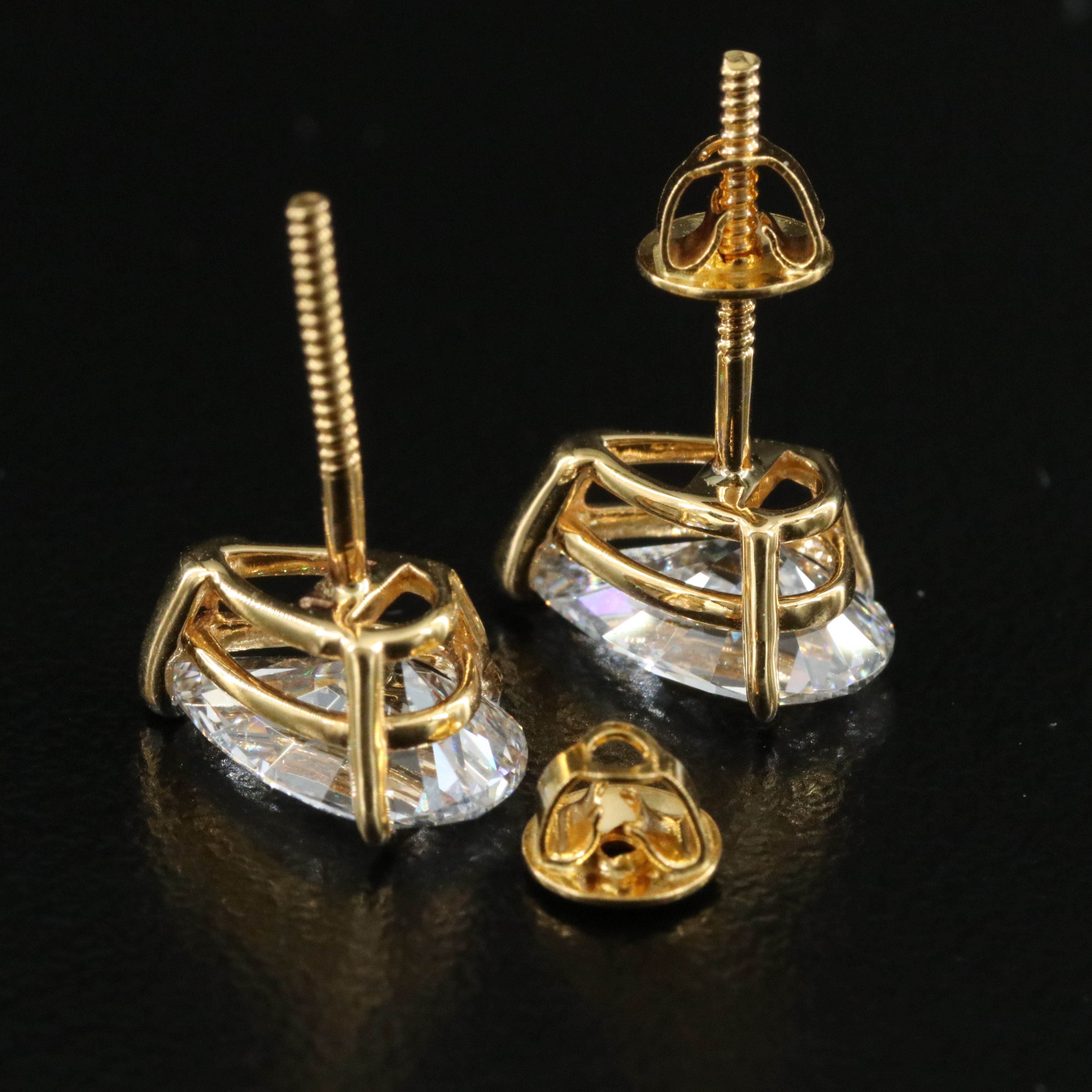 14K 2.50 CTW Lab Grown Diamond Stud Earrings with IGI Reports