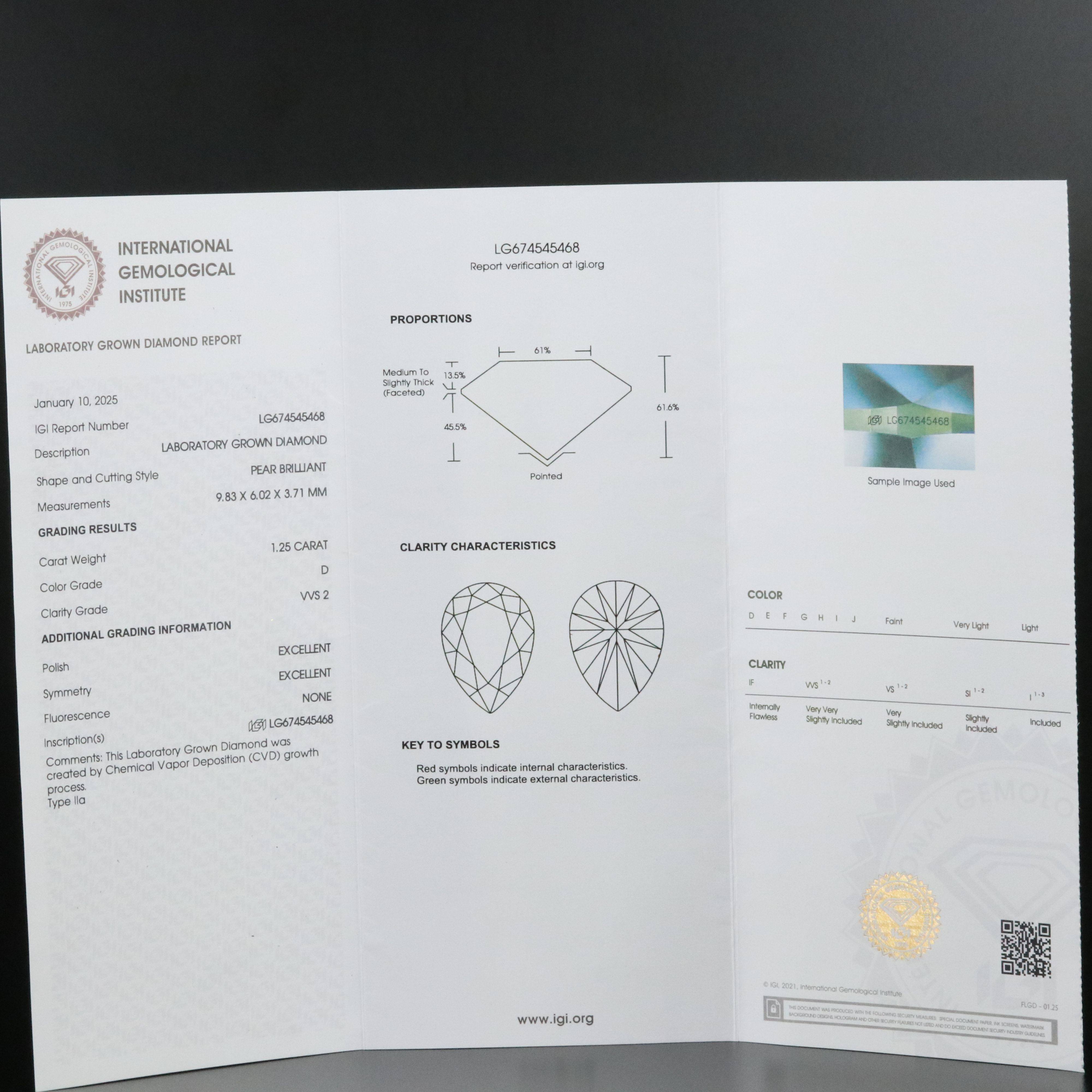 14K 2.50 CTW Lab Grown Diamond Stud Earrings with IGI Reports