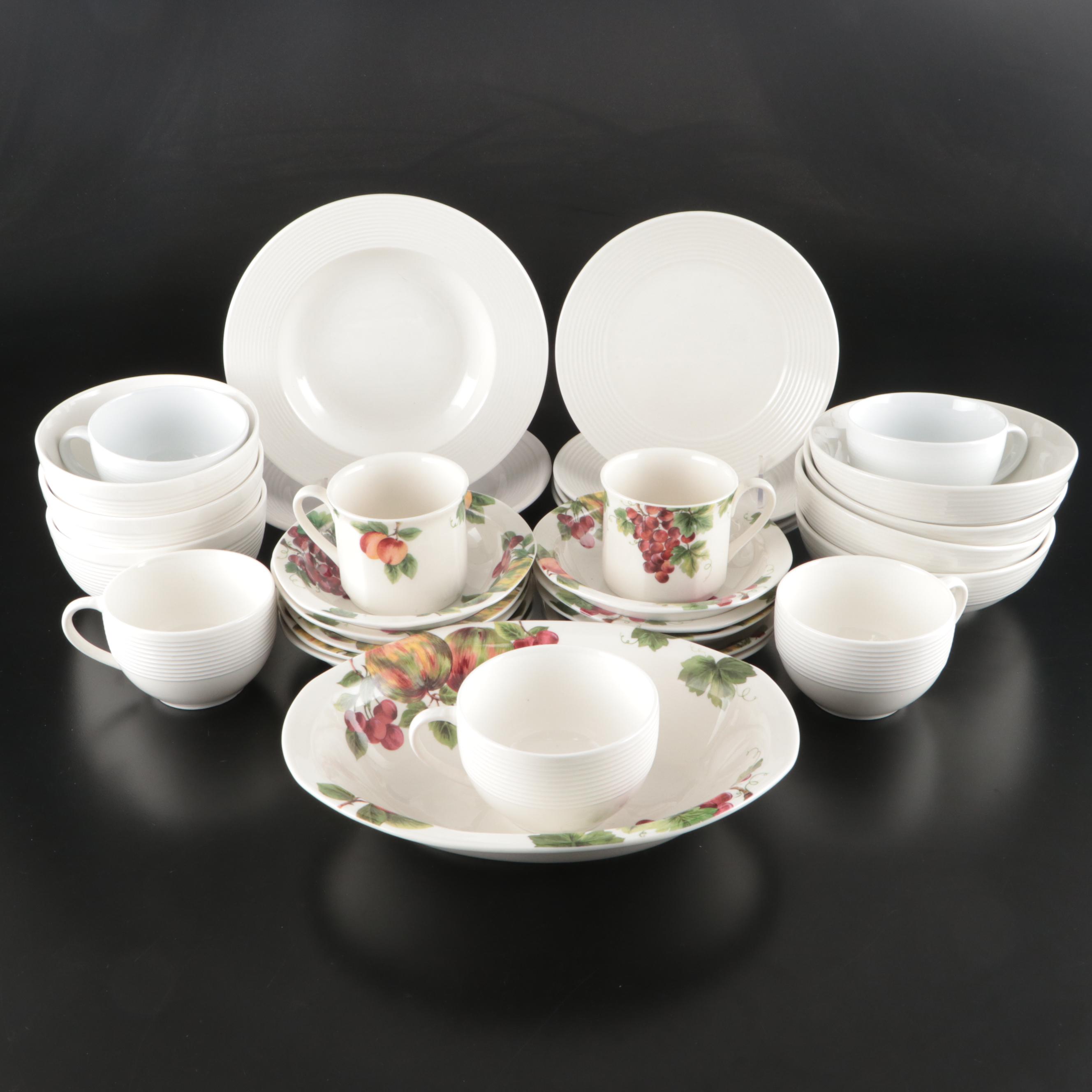 Royal Doulton "Vintage Grape" and Gibson "Wall Street" Porcelain Dinner Ware