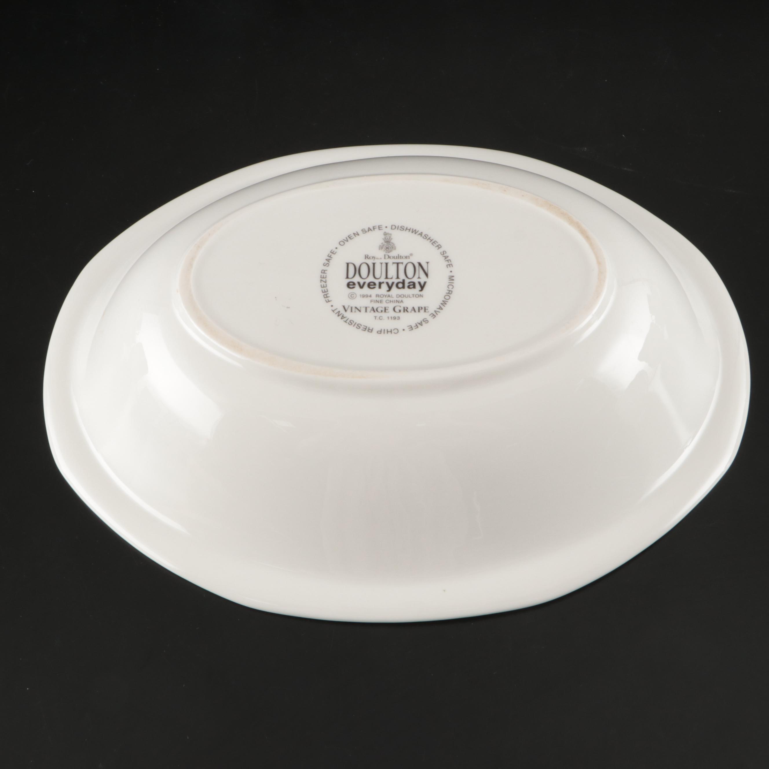 Royal Doulton "Vintage Grape" and Gibson "Wall Street" Porcelain Dinner Ware