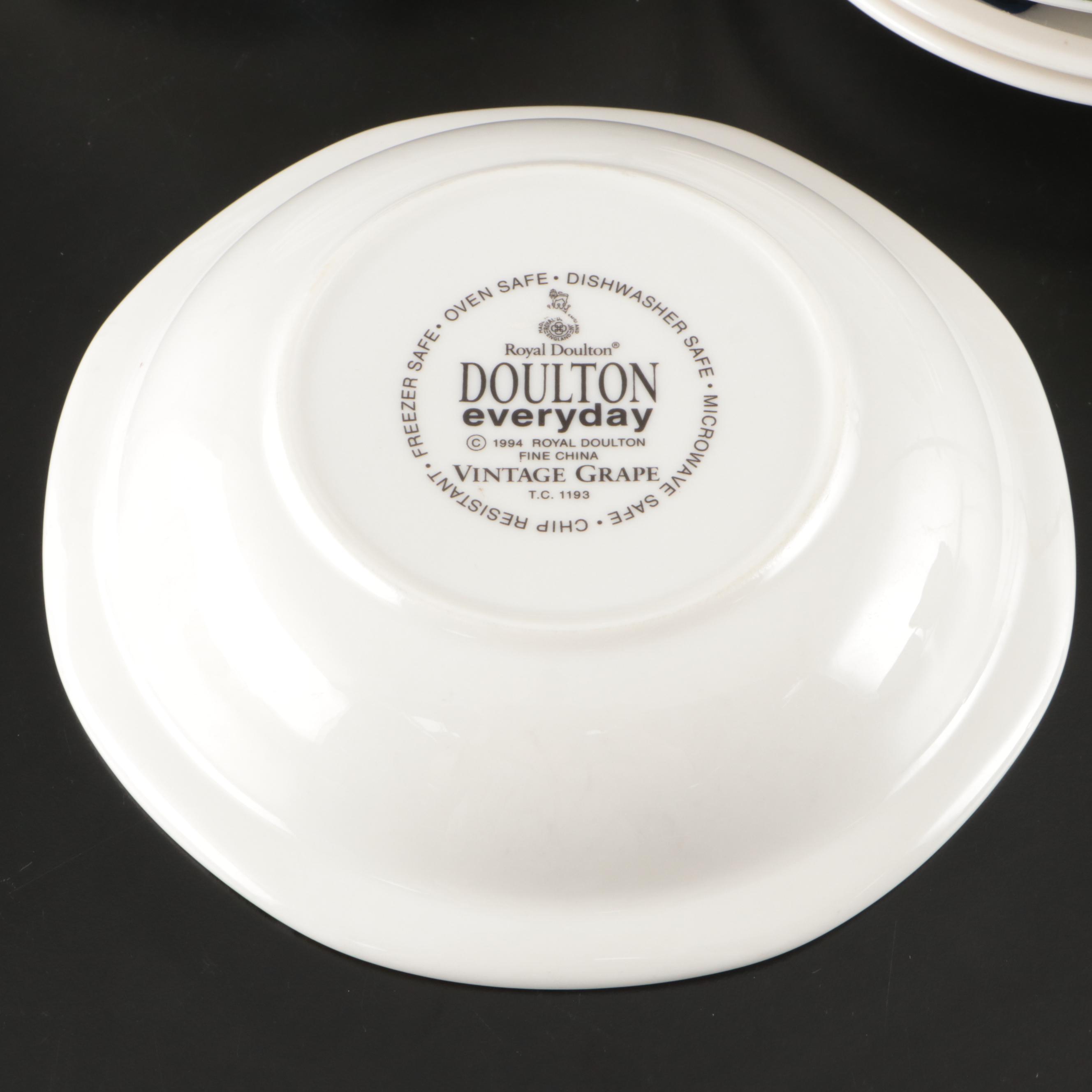 Royal Doulton "Vintage Grape" and Gibson "Wall Street" Porcelain Dinner Ware