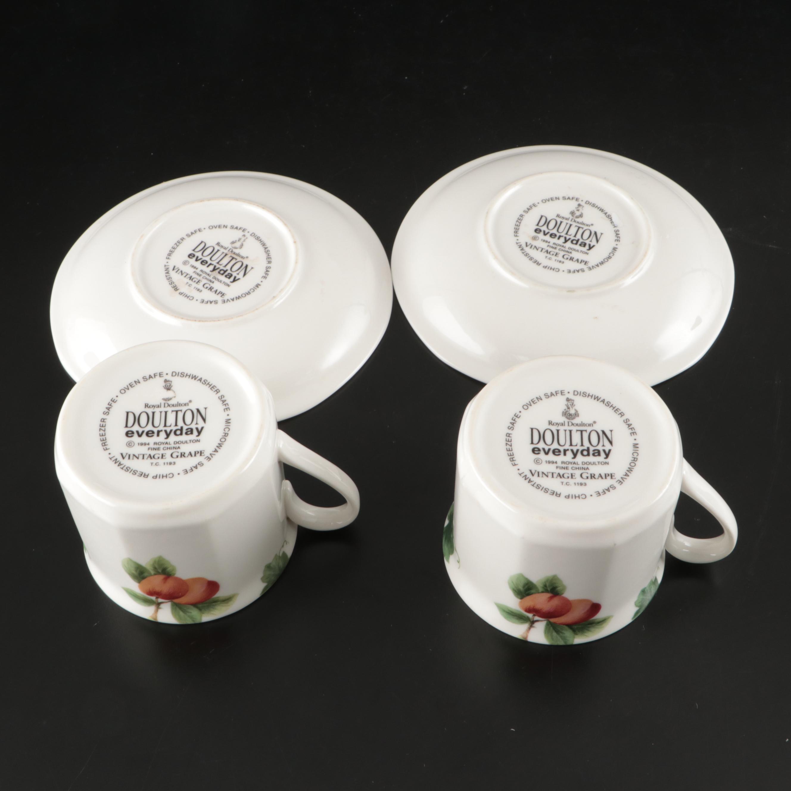Royal Doulton "Vintage Grape" and Gibson "Wall Street" Porcelain Dinner Ware