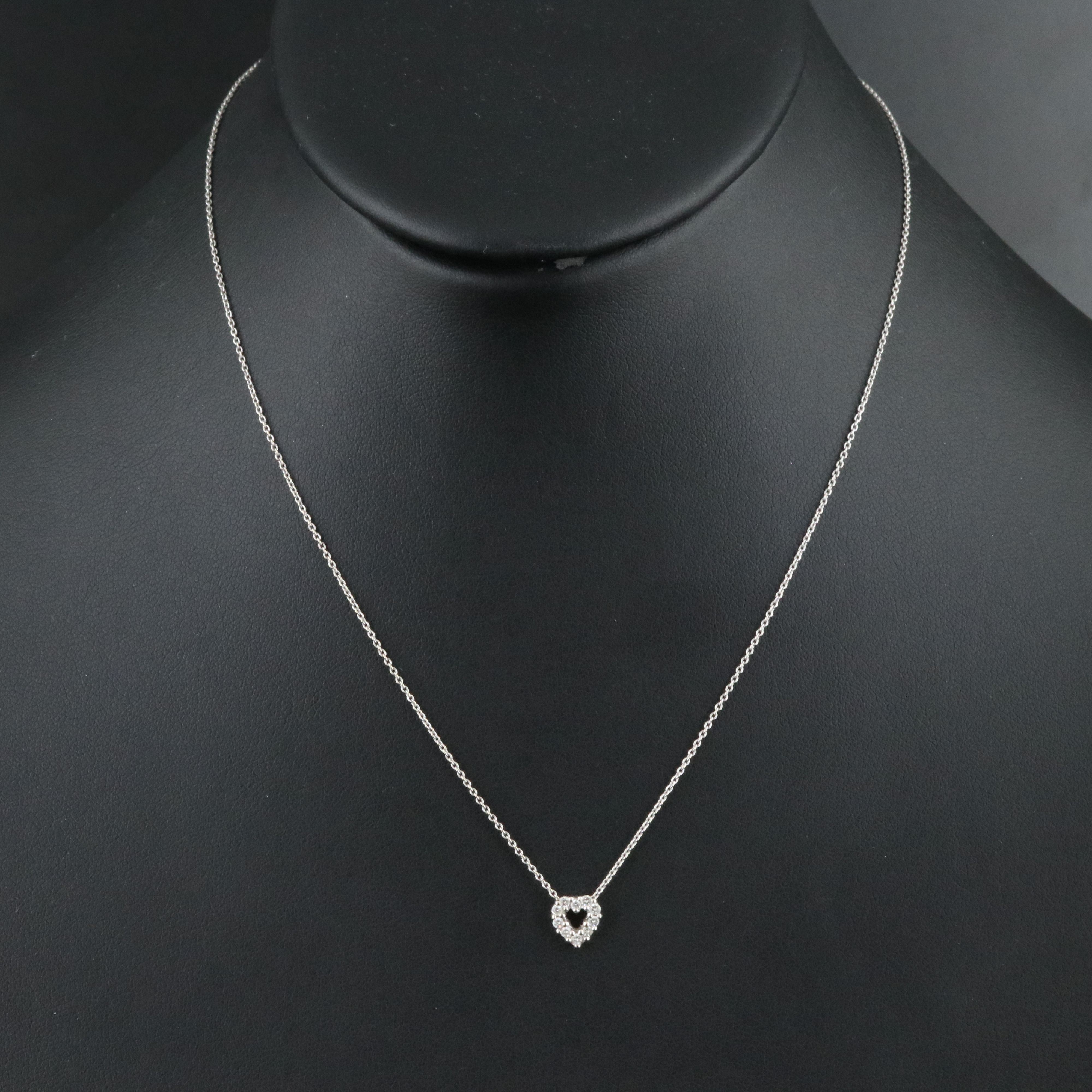 Roberto Coin Tiny Treasures 18K Diamond Heart Necklace