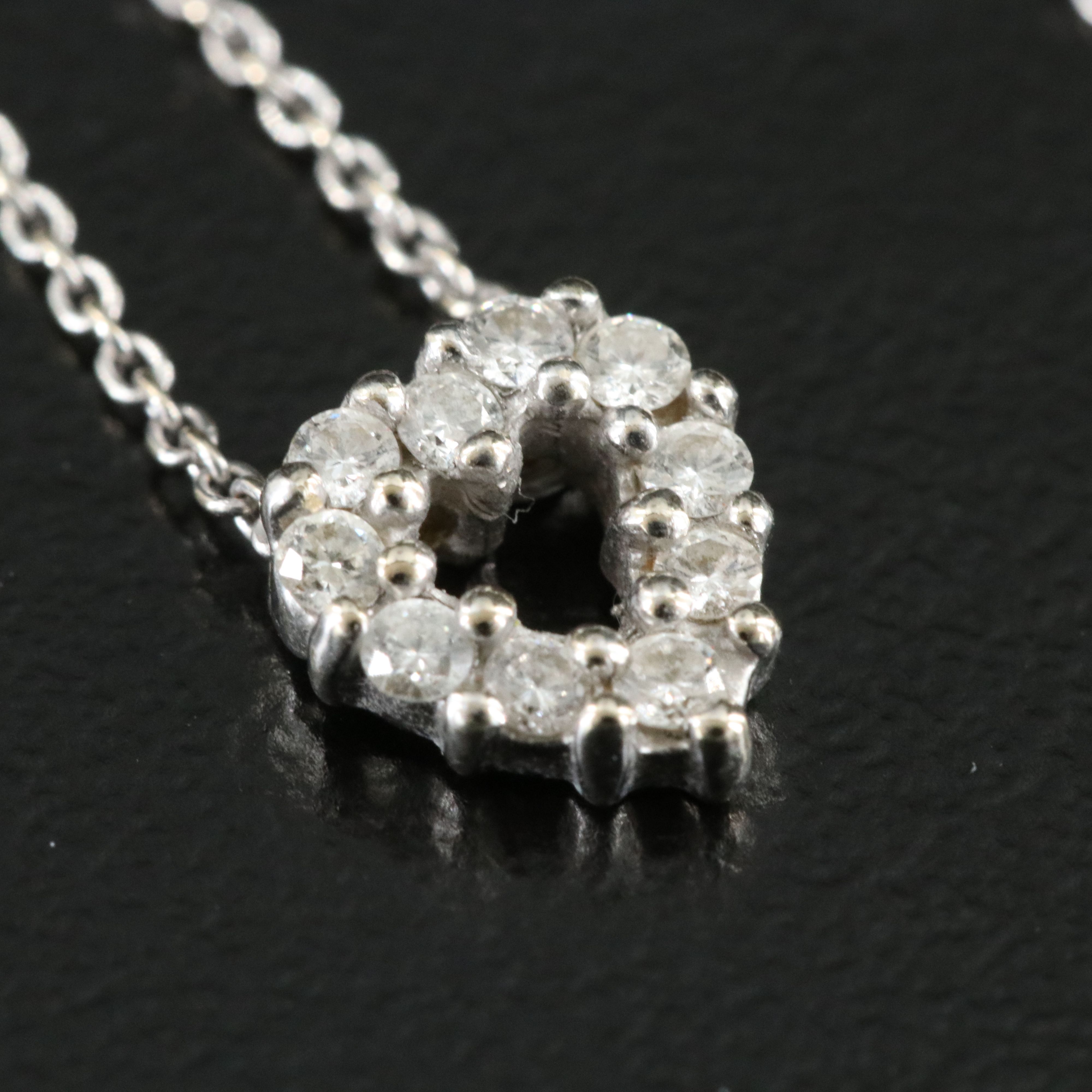 Roberto Coin Tiny Treasures 18K Diamond Heart Necklace