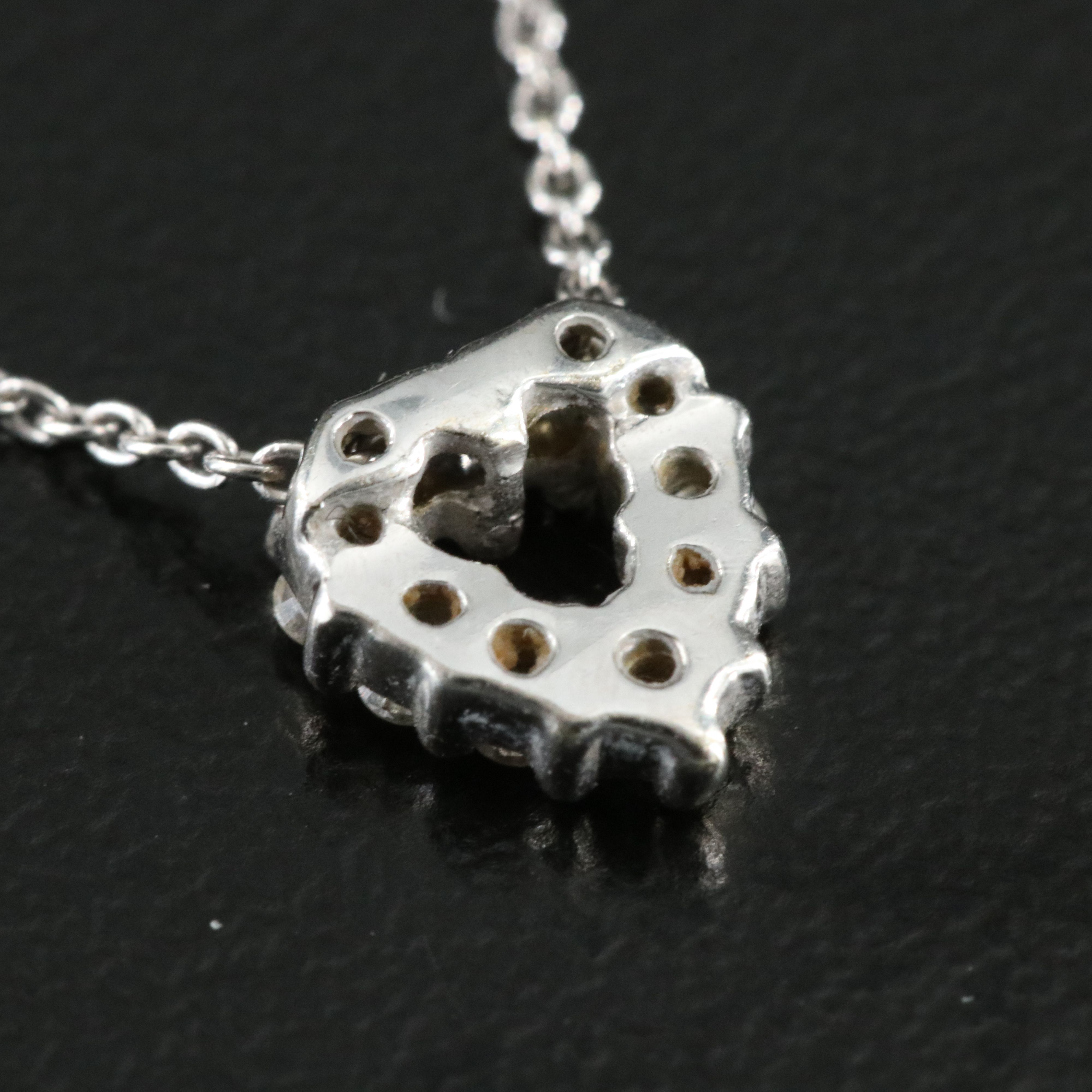 Roberto Coin Tiny Treasures 18K Diamond Heart Necklace