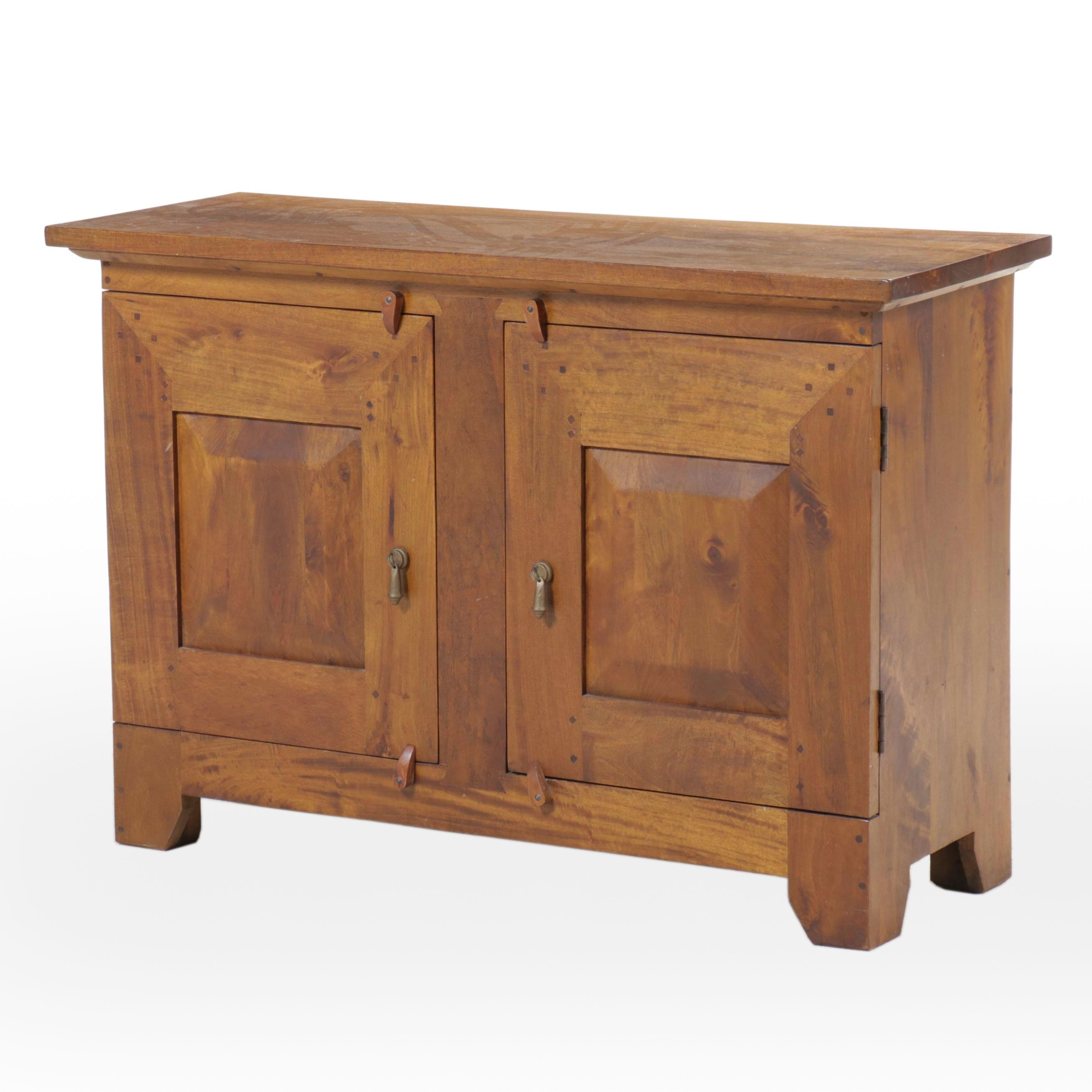 Contemporary Basque Style Fruitwood Cabinet