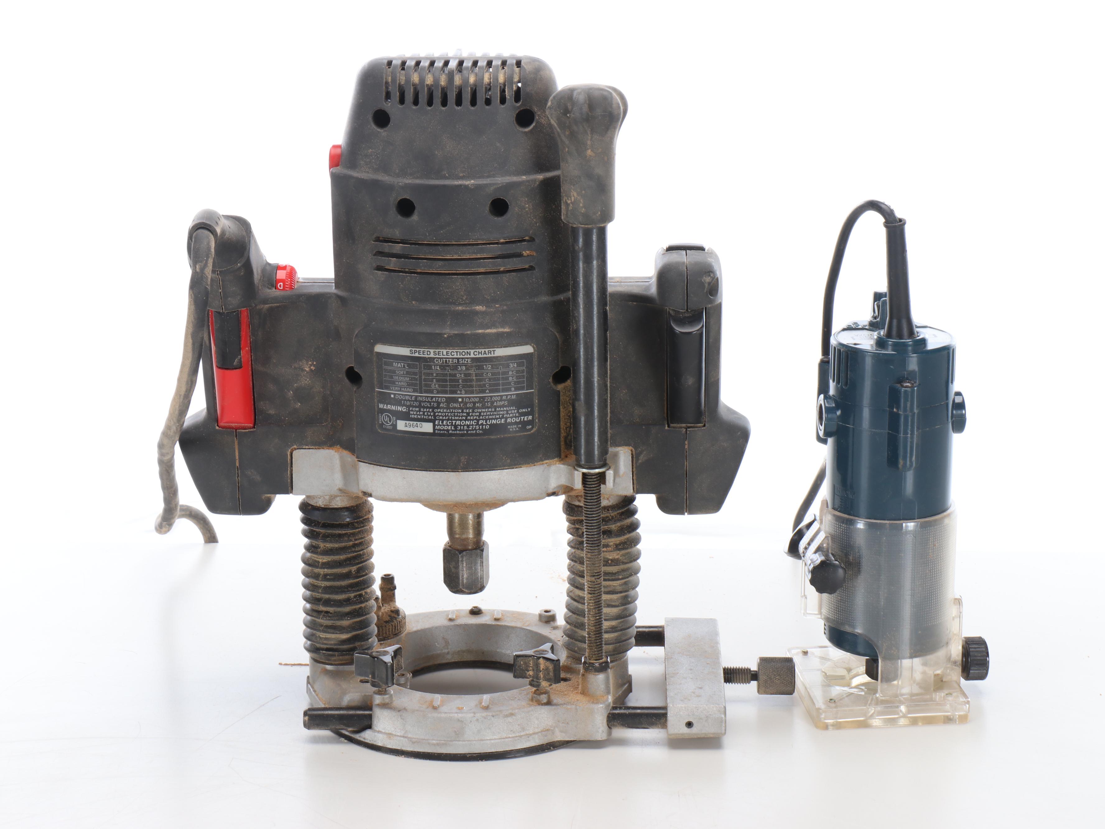 Sears Craftsman Plunge Router with Wood Trimmer