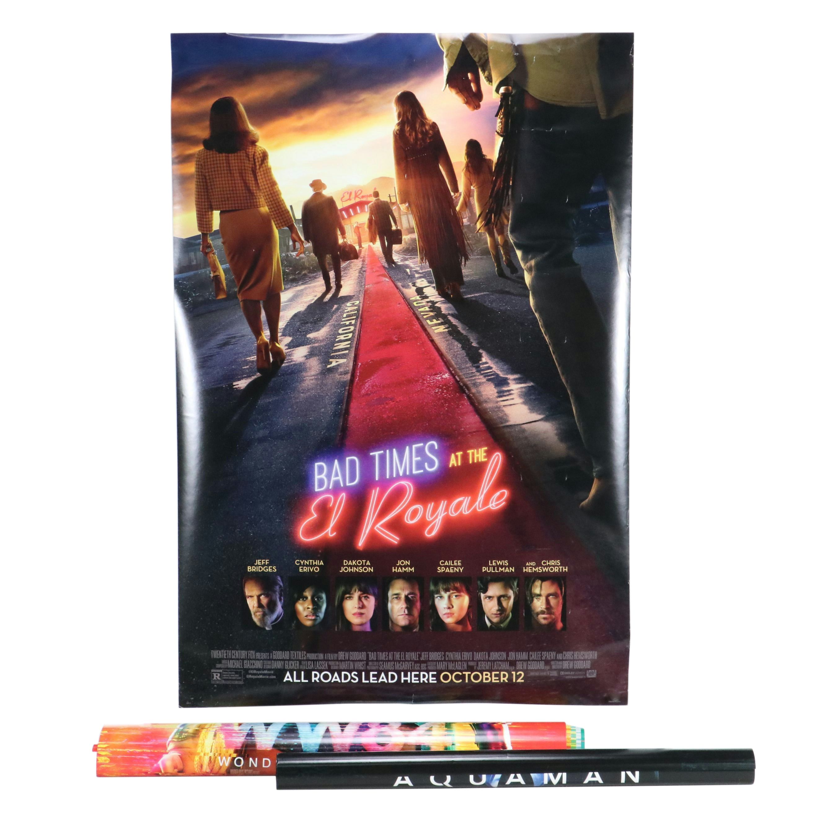 Theatrical Release Offset Lithograph Posters Including "El Royale"