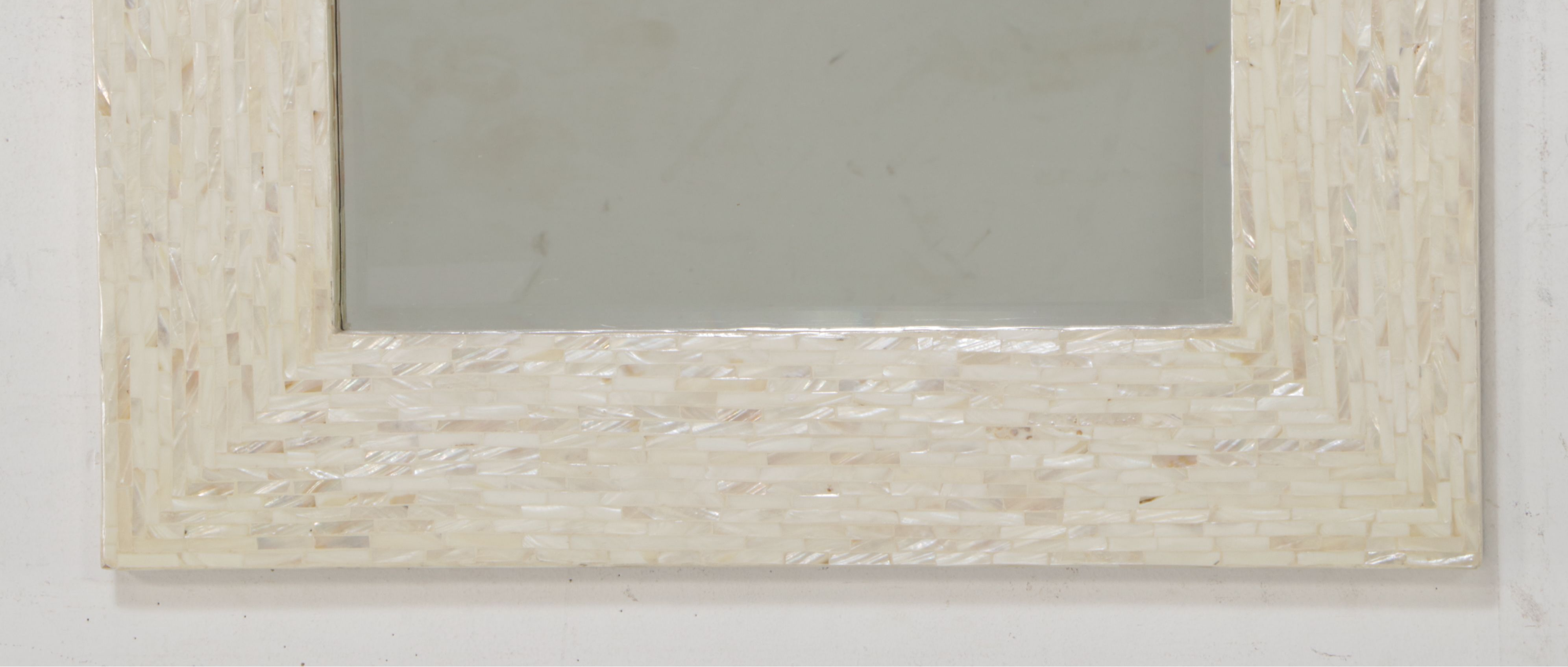 Contemporary Mother-of-Pearl Mosaic Frame Wall Mirror