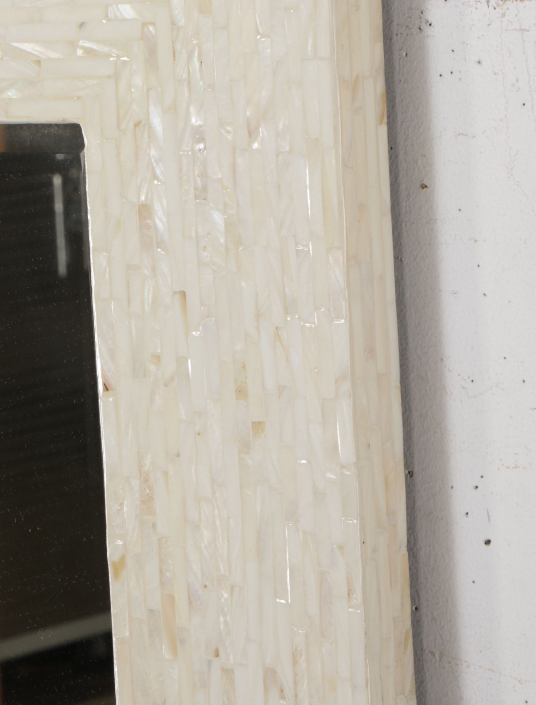 Contemporary Mother-of-Pearl Mosaic Frame Wall Mirror