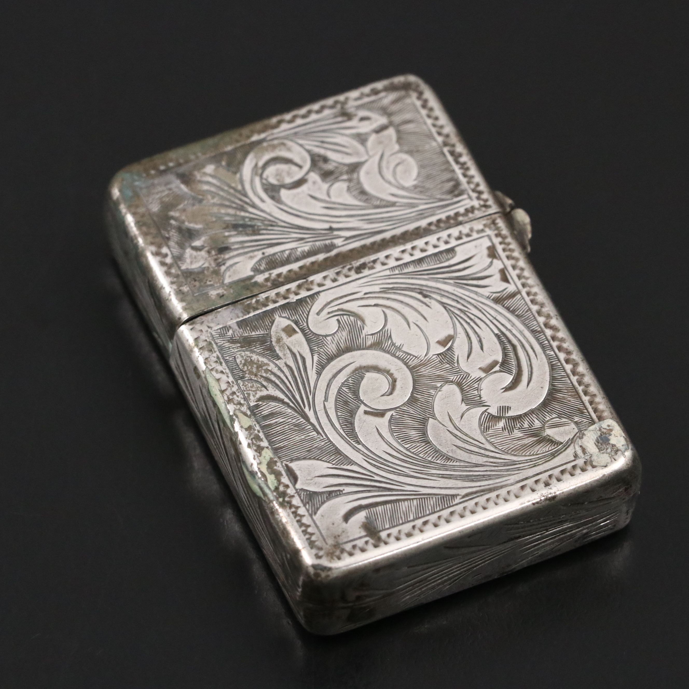 Zippo Windproof Lighter with Sterling Silver Case