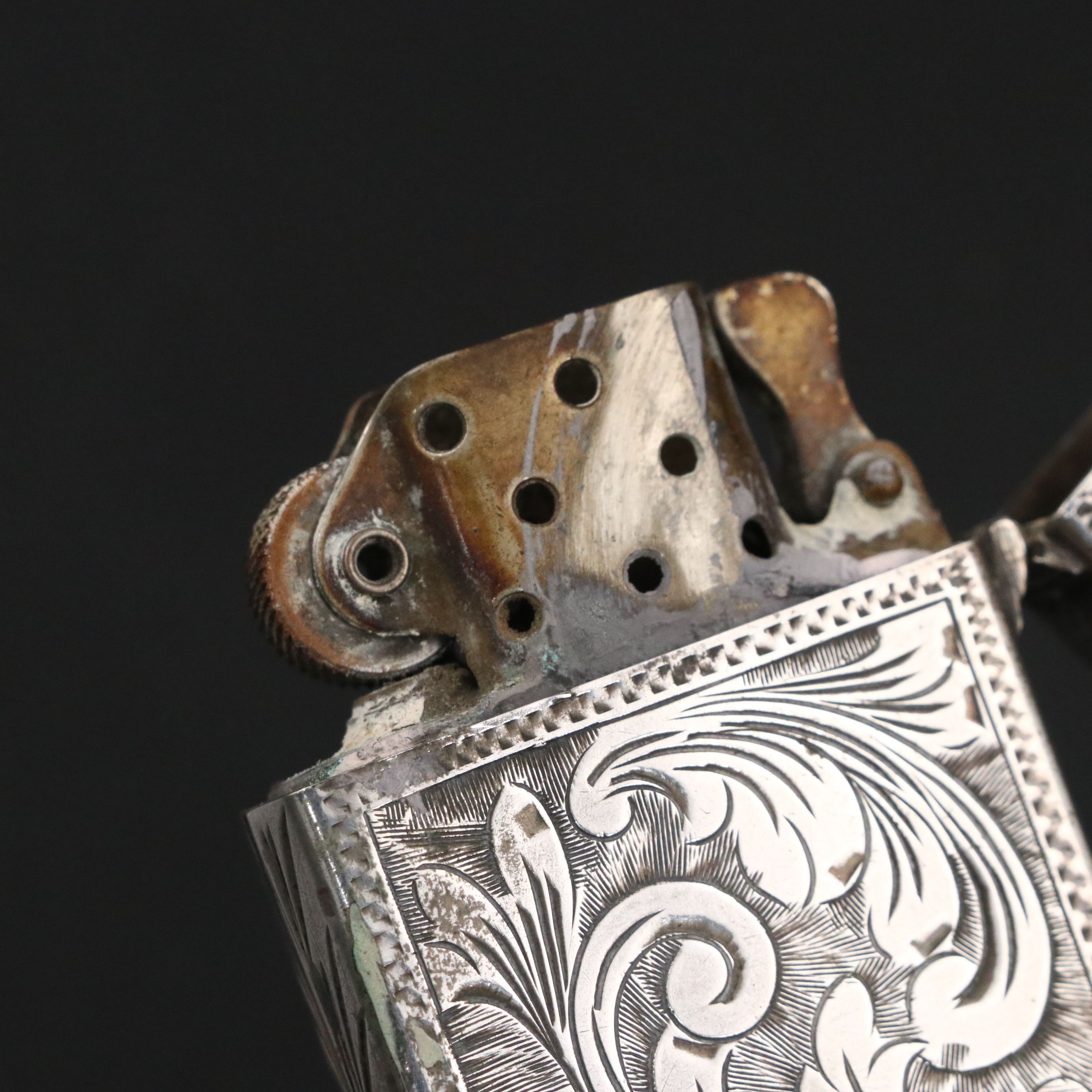 Zippo Windproof Lighter with Sterling Silver Case