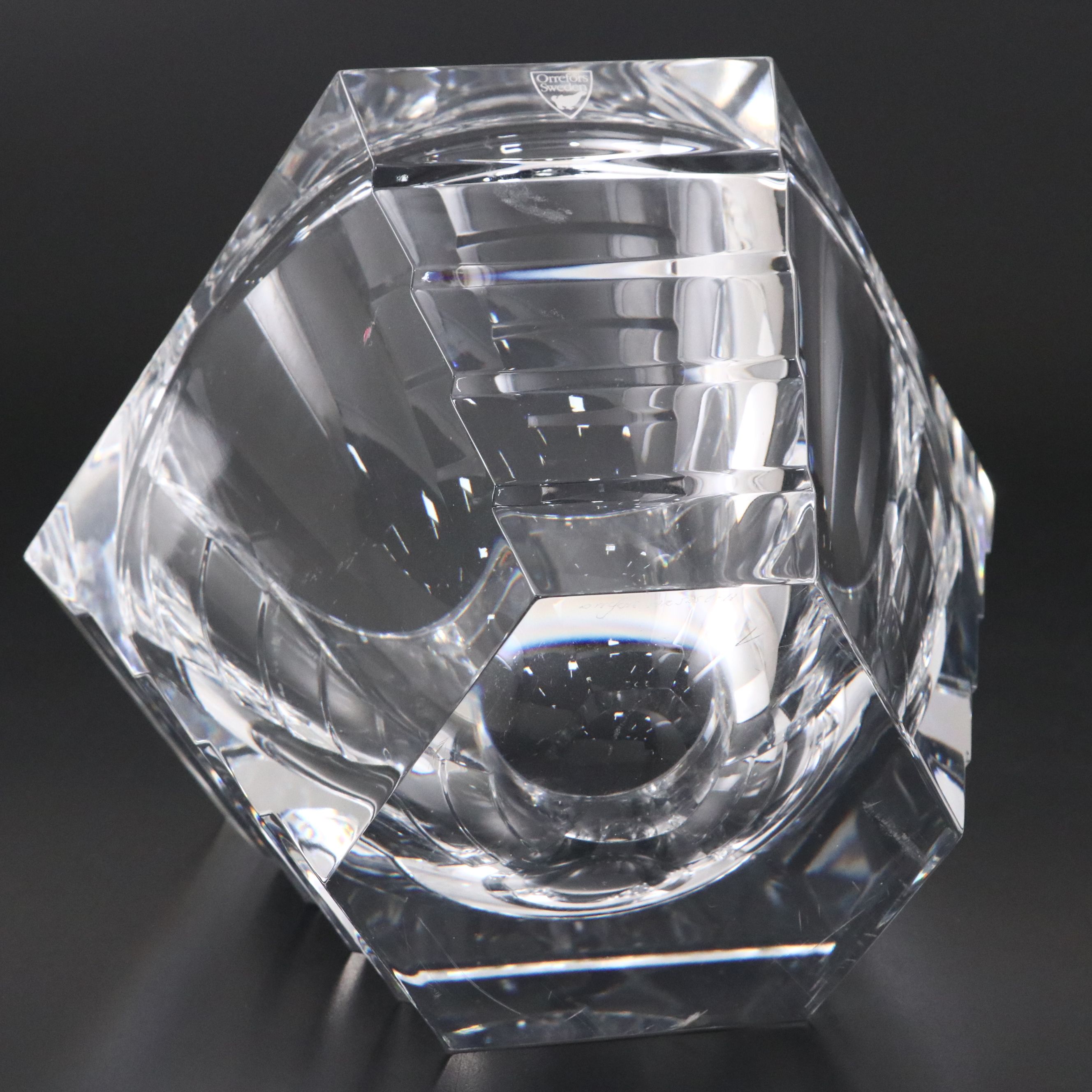 Martti Rytkönen for Orrefors "Scala" Crystal Flower Vase