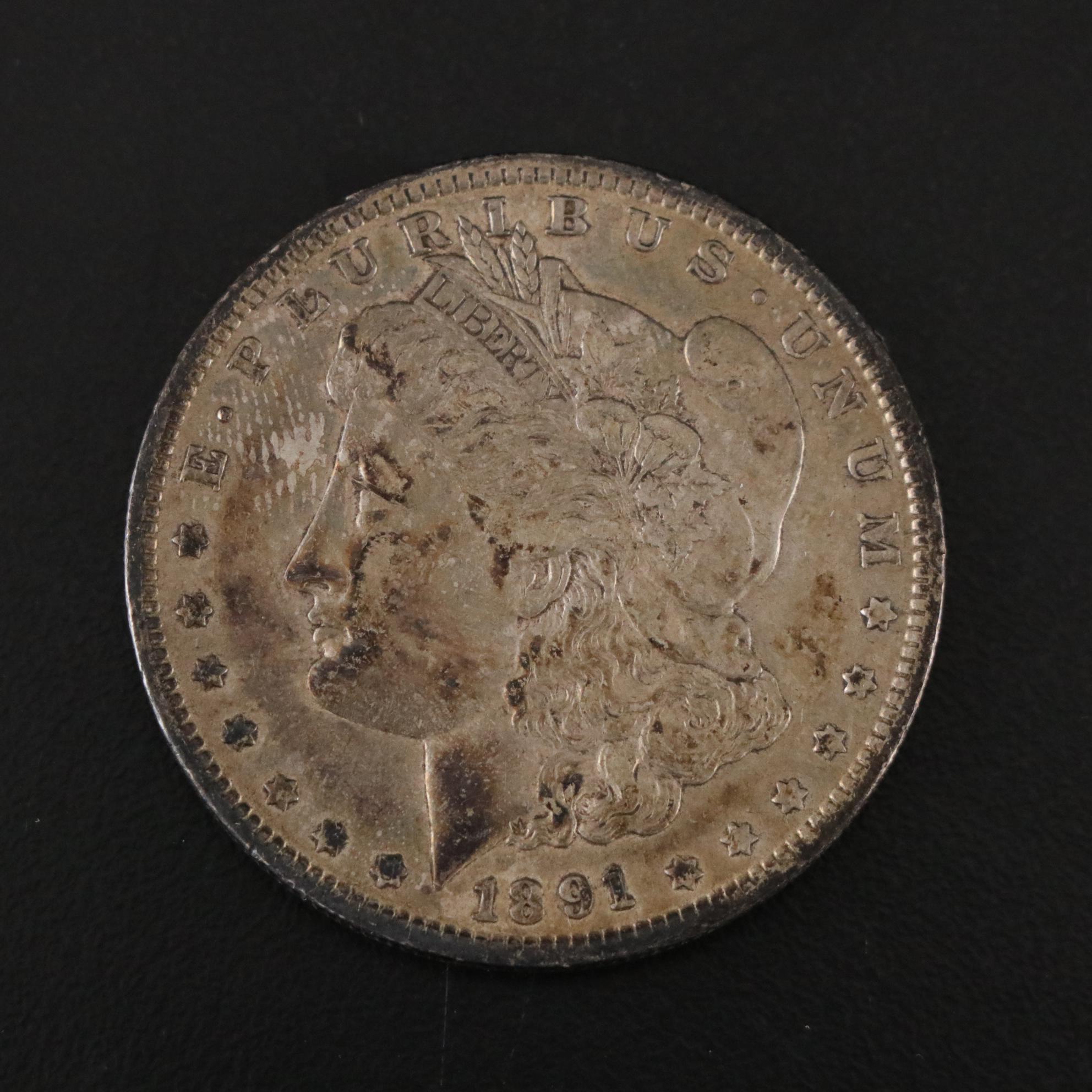 Morgan Silver Dollars  1879, 1891-O, and 1921