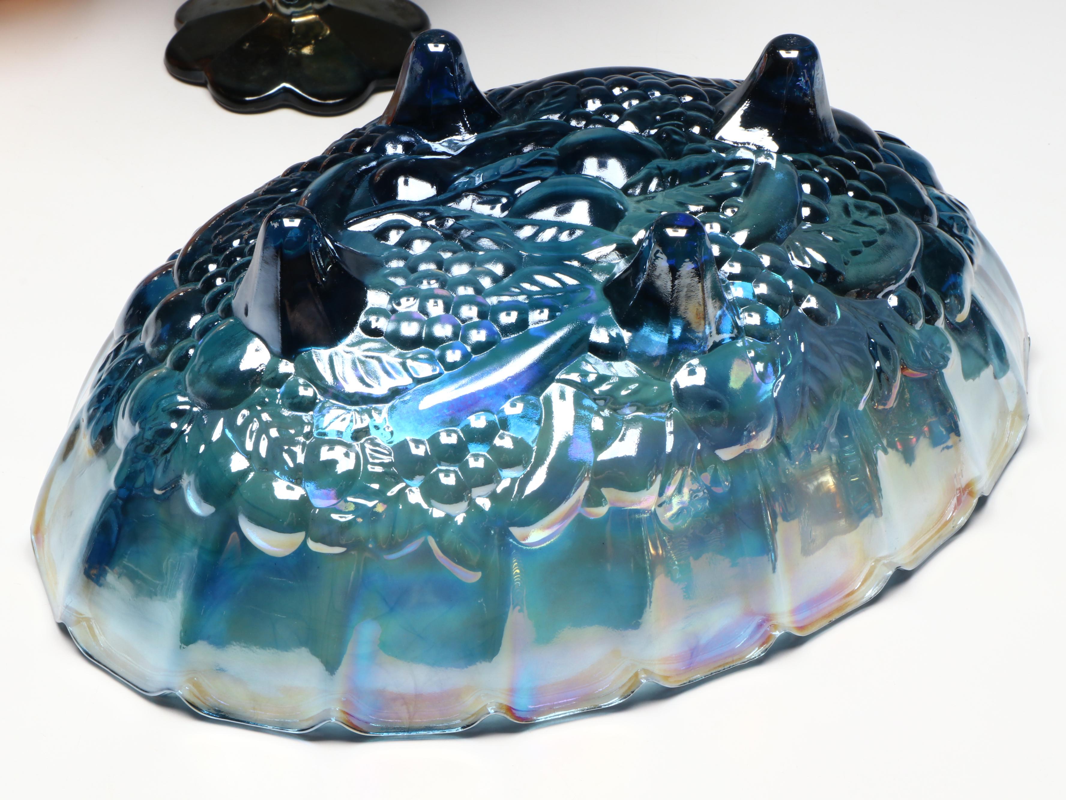 Indiana Glass with Fenton and Other Iridescent Carnival Glass Tableware