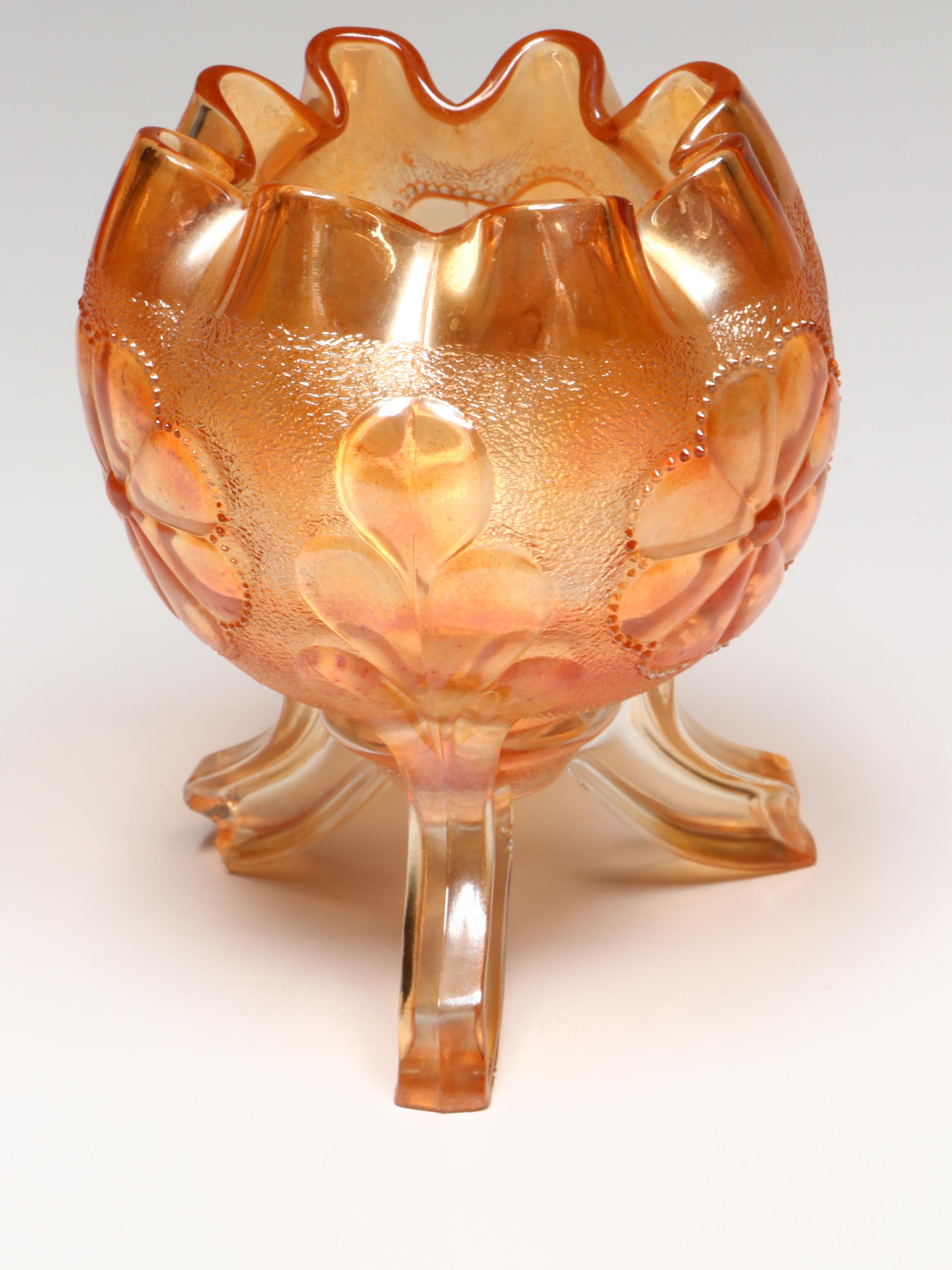 Indiana Glass with Fenton and Other Iridescent Carnival Glass Tableware