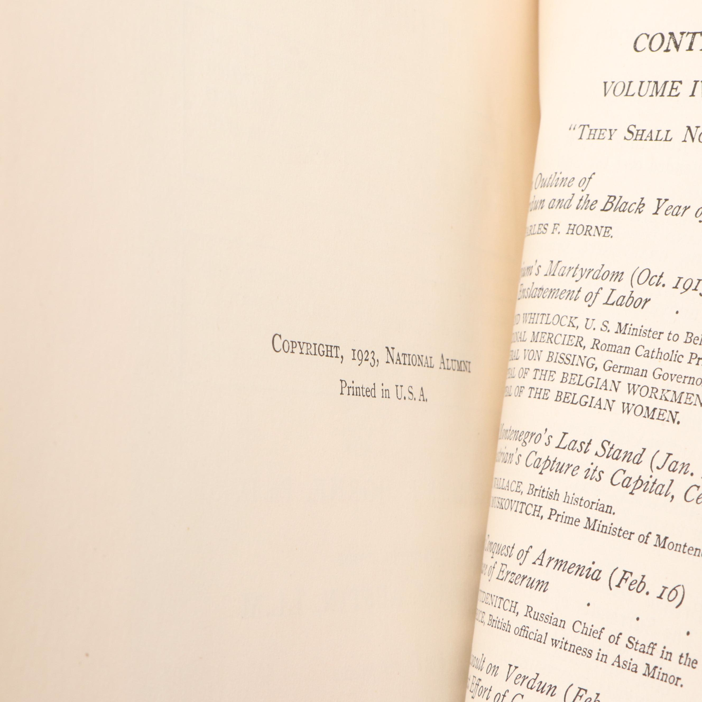 Illustrated "The Great Events of the Great War" Seven-Volume Set, 1923