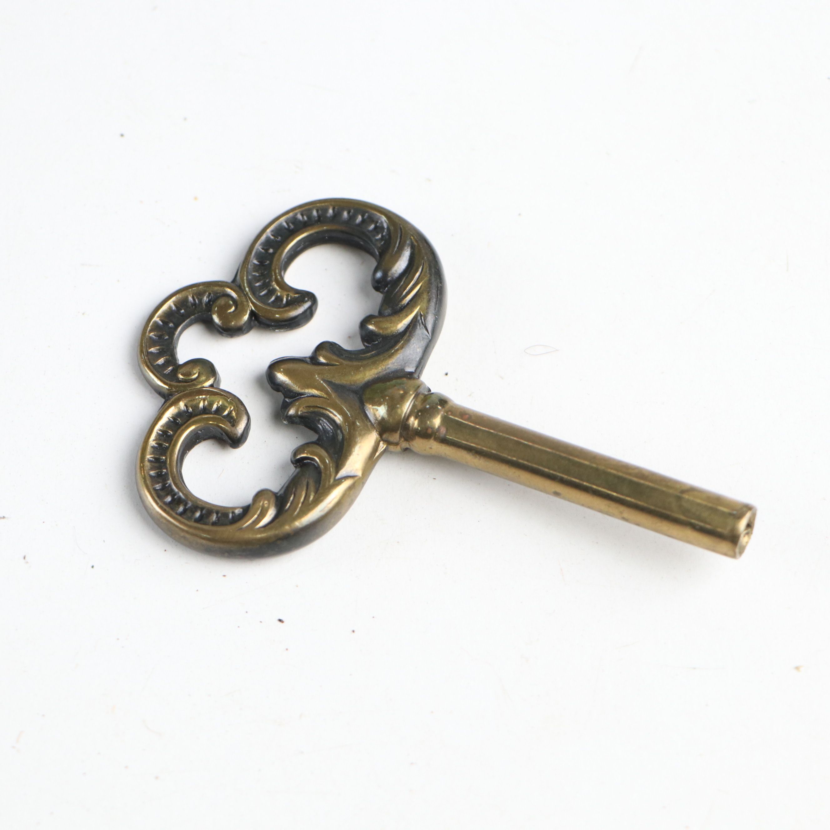 Zenith Sage Green Gold Gilt Floral Decorated Wood Mantel Clock with Shelf