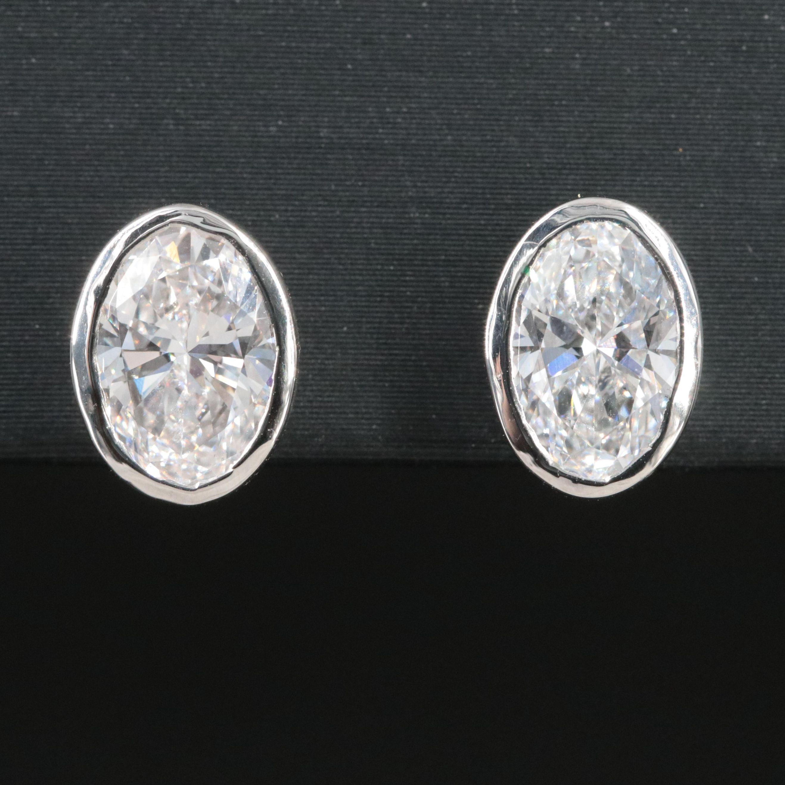 Platinum 2.24 CTW Lab Grown Diamond Stud Earrings with IGI Reports