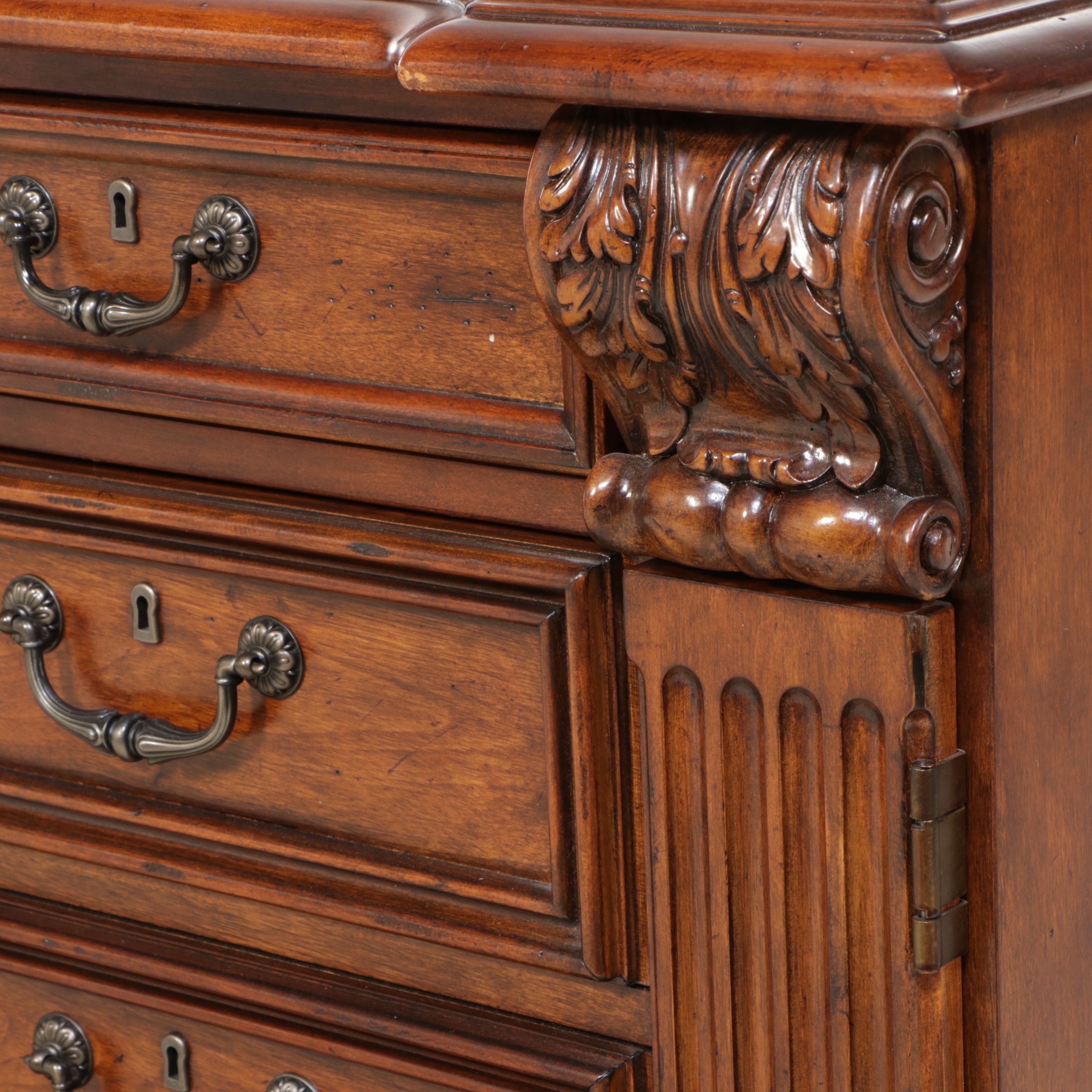 Sligh Neoclassical Style Mahogany Desk