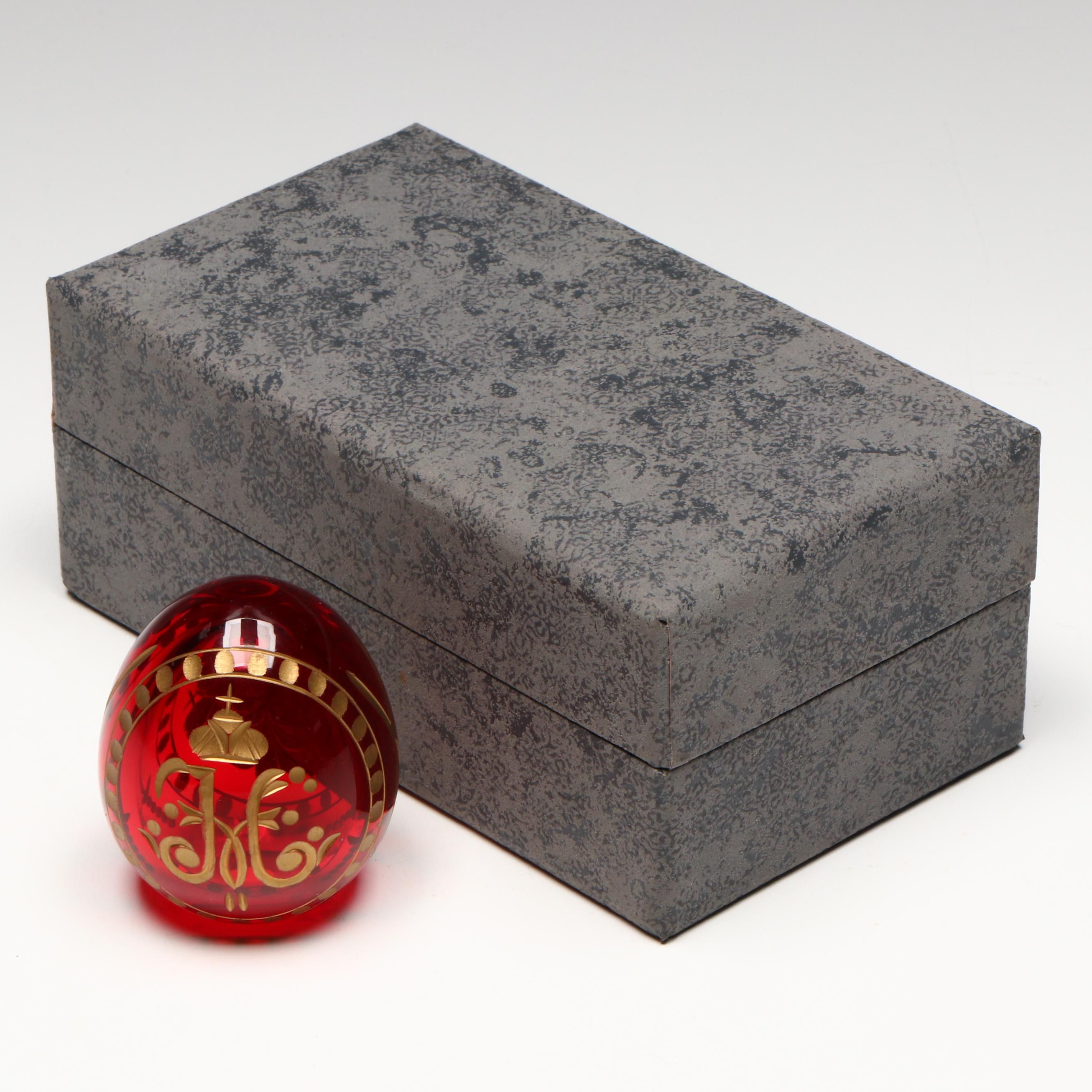 State Museum of the History of St. Petersburg Limited Edition Glass Fabergé Egg