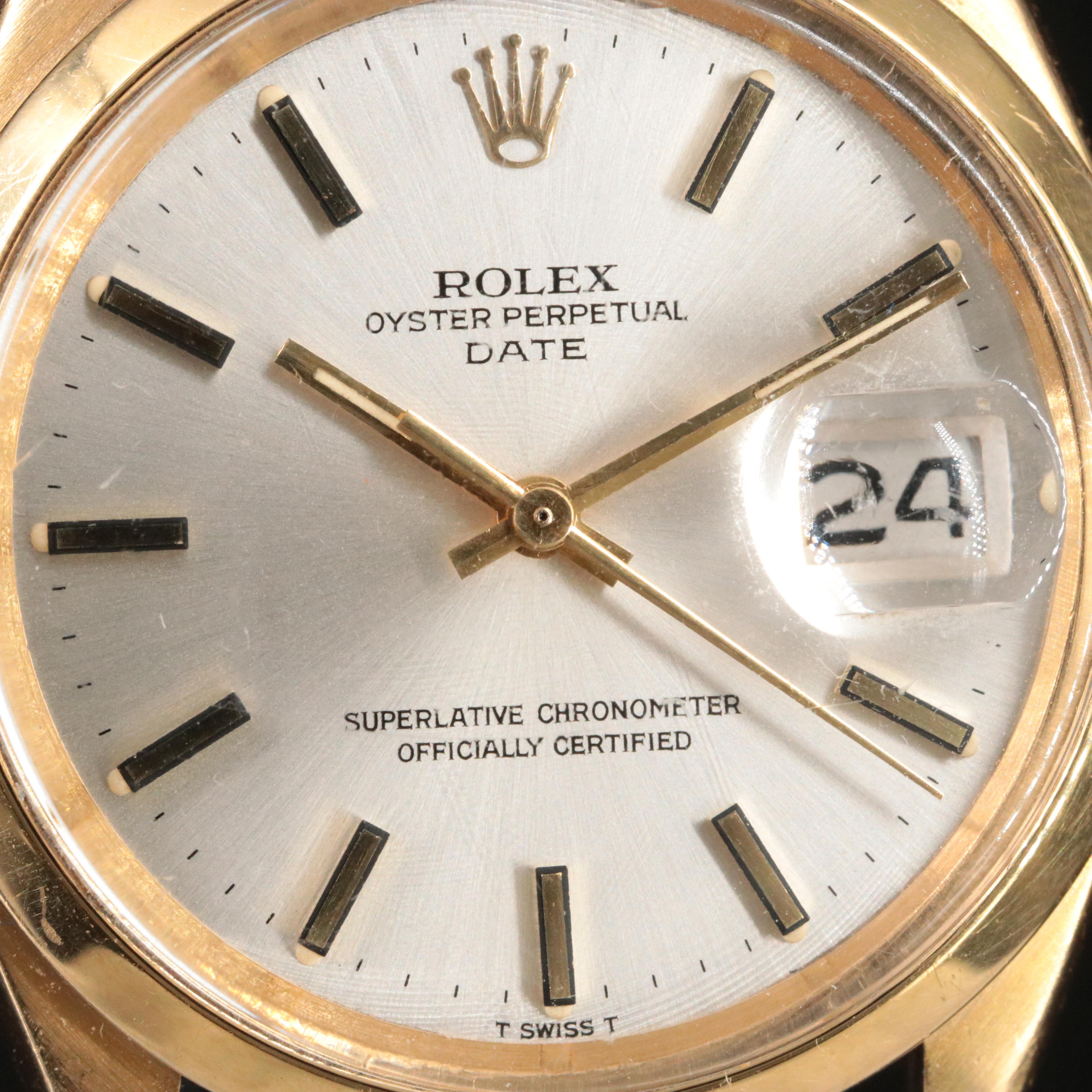 1971 Rolex 18K Date Model 1500 Watch