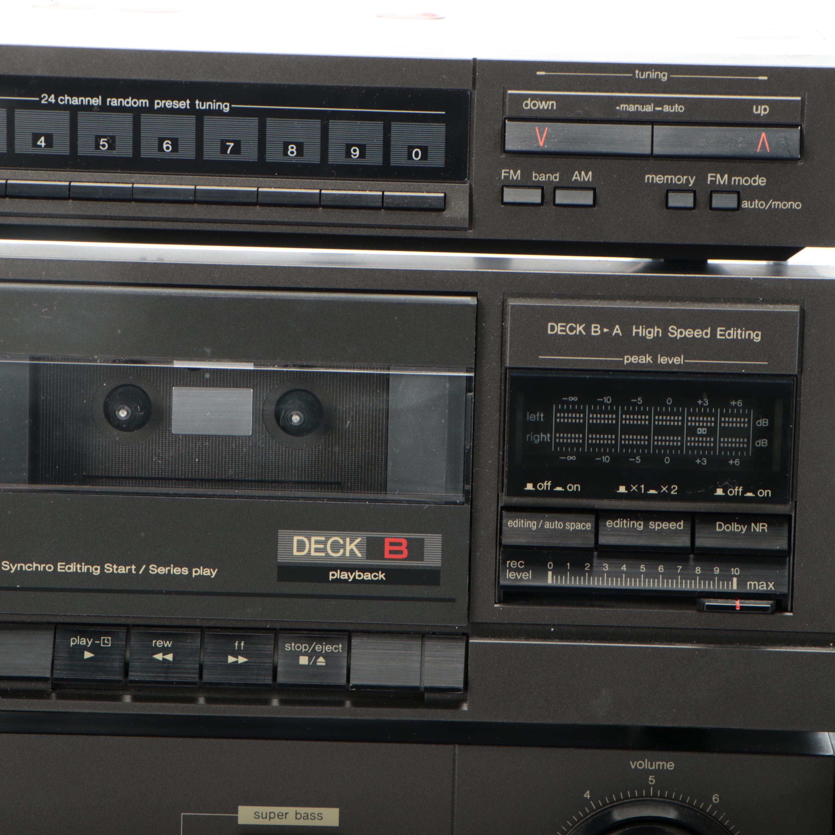 Technics Stereo Amplifier with AM/FM Stereo Tuner, Double Tape Deck, and More