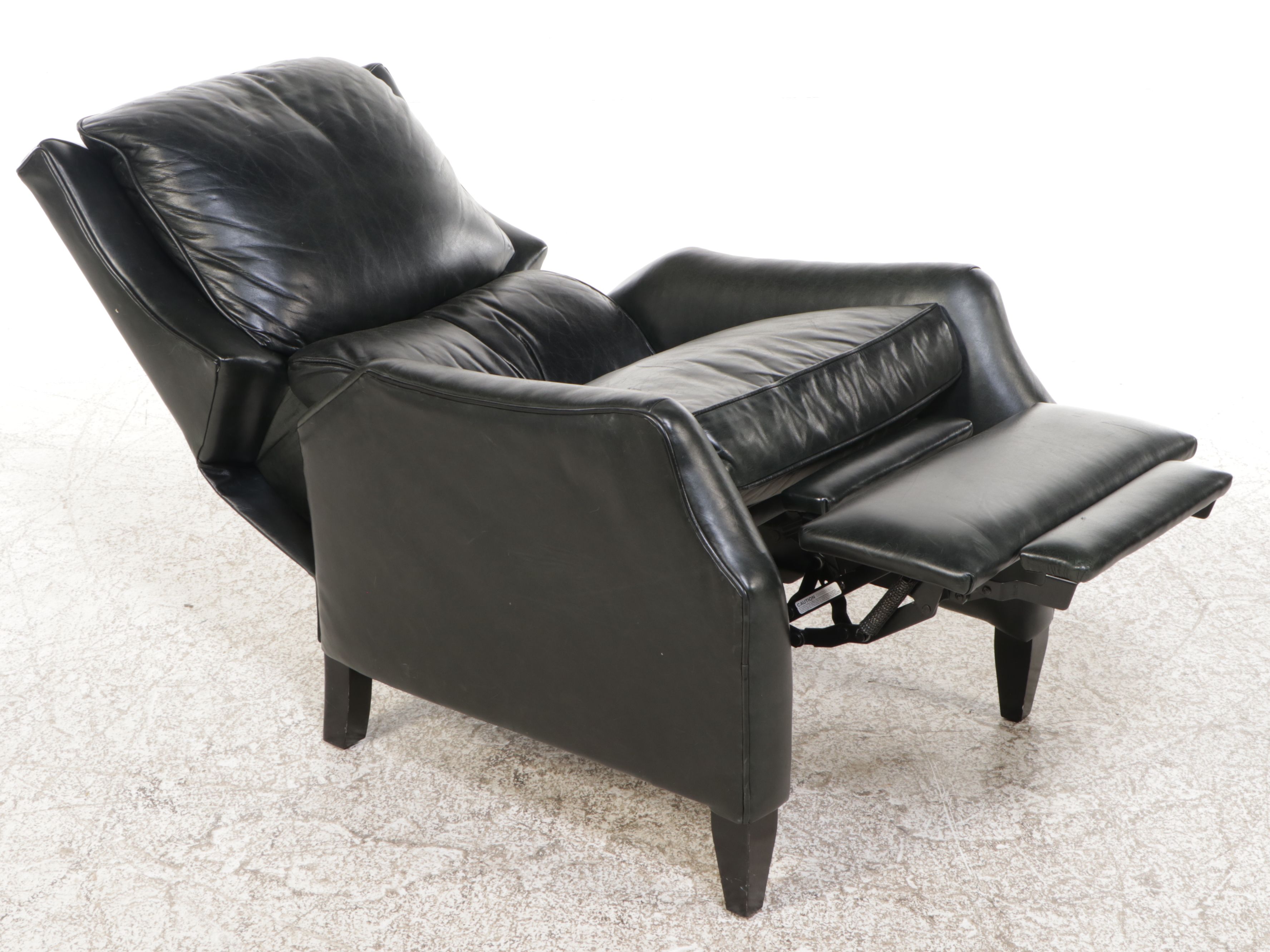 Arhaus "Alex" Black Leather Recliner