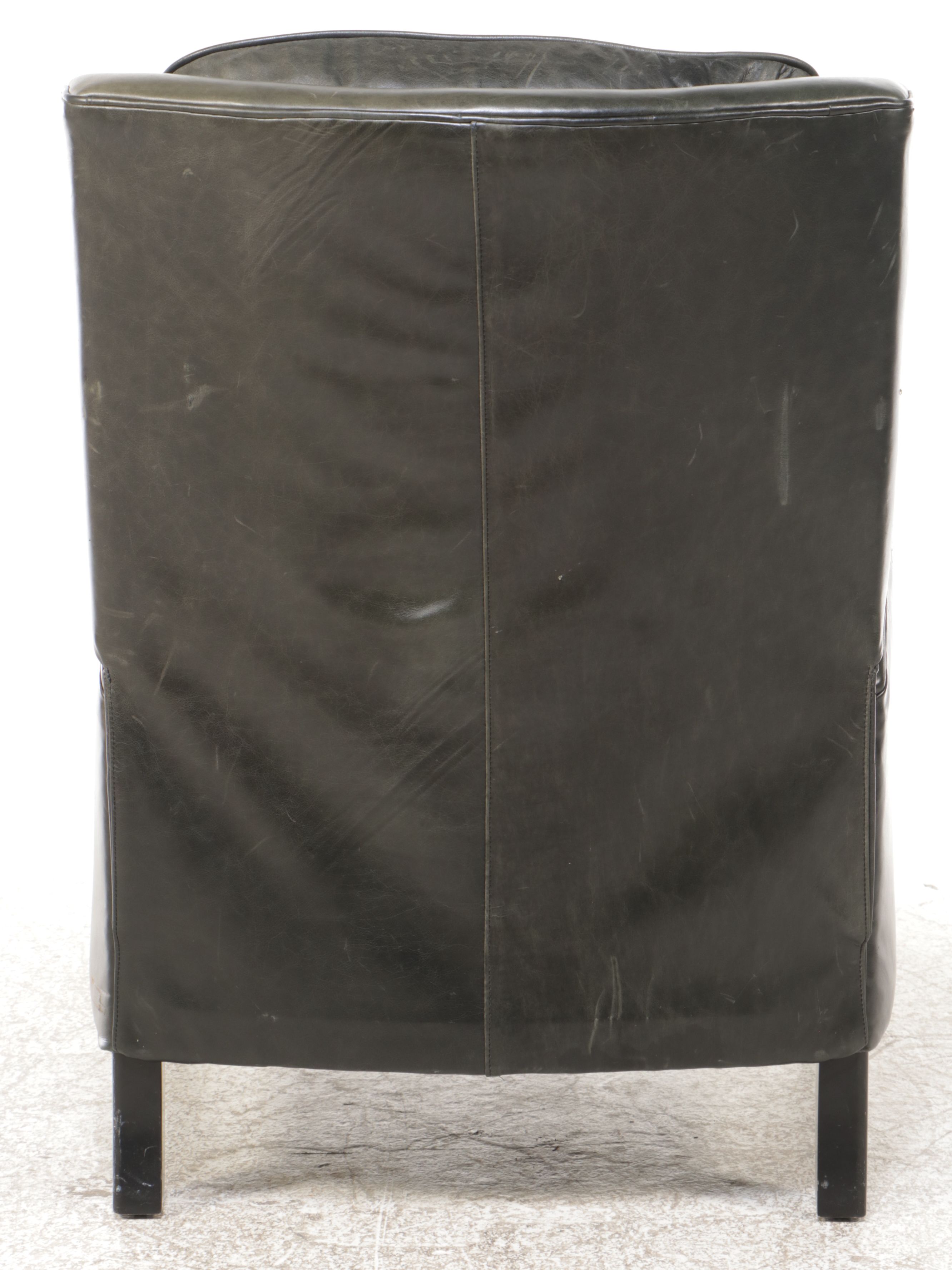 Arhaus "Alex" Black Leather Recliner