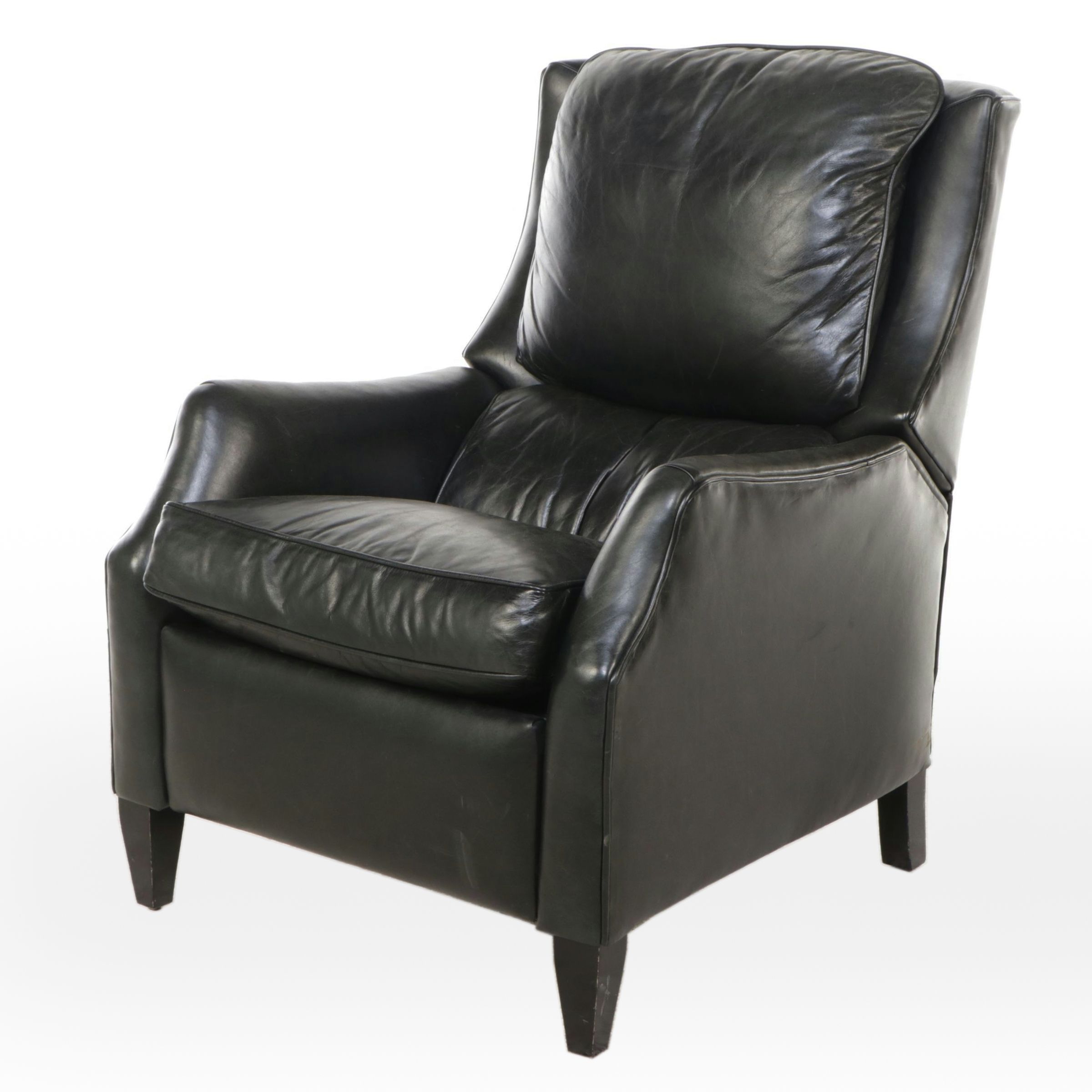 Arhaus "Alex" Black Leather Recliner