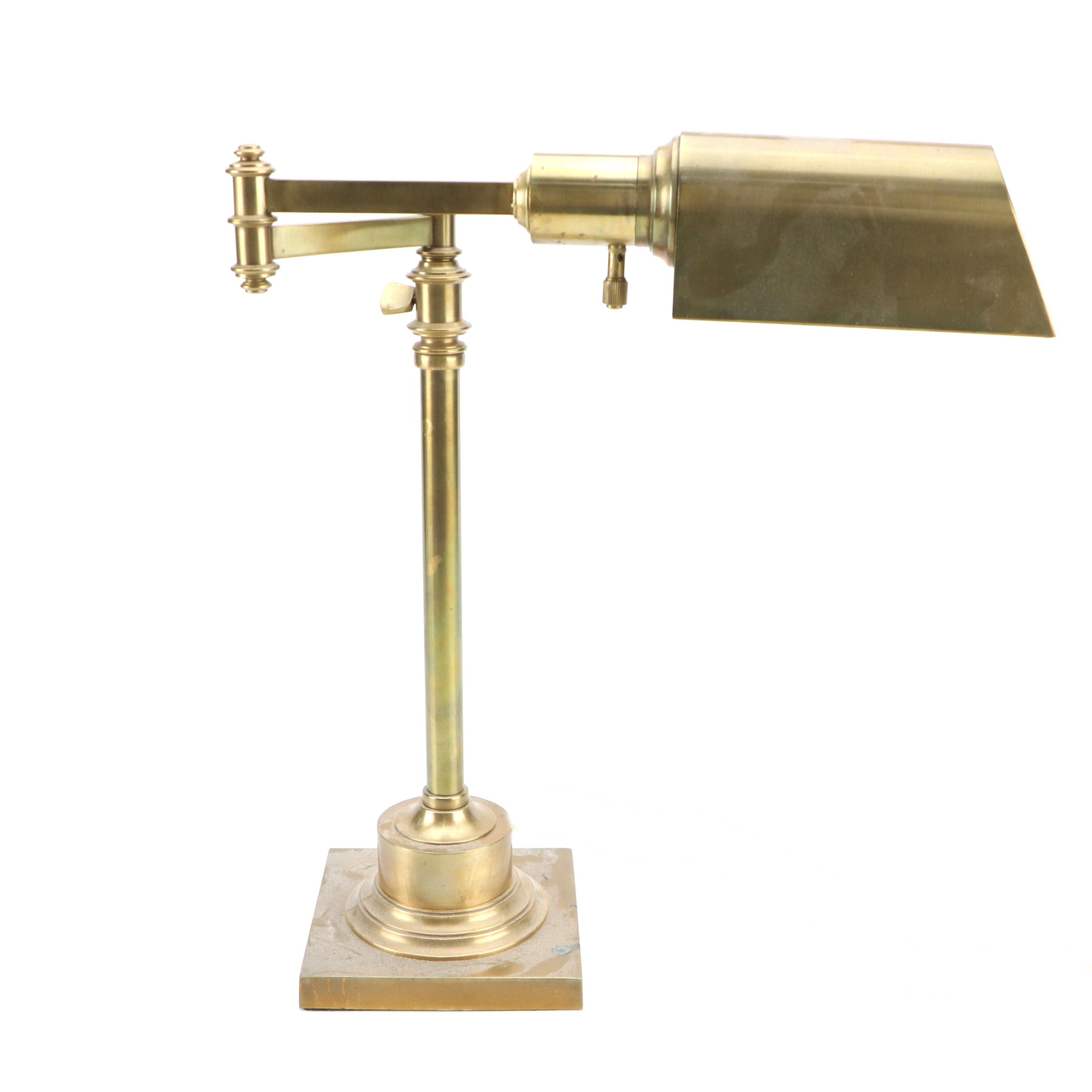 Brass Finish Swing Arm Desk Lamp, 2005