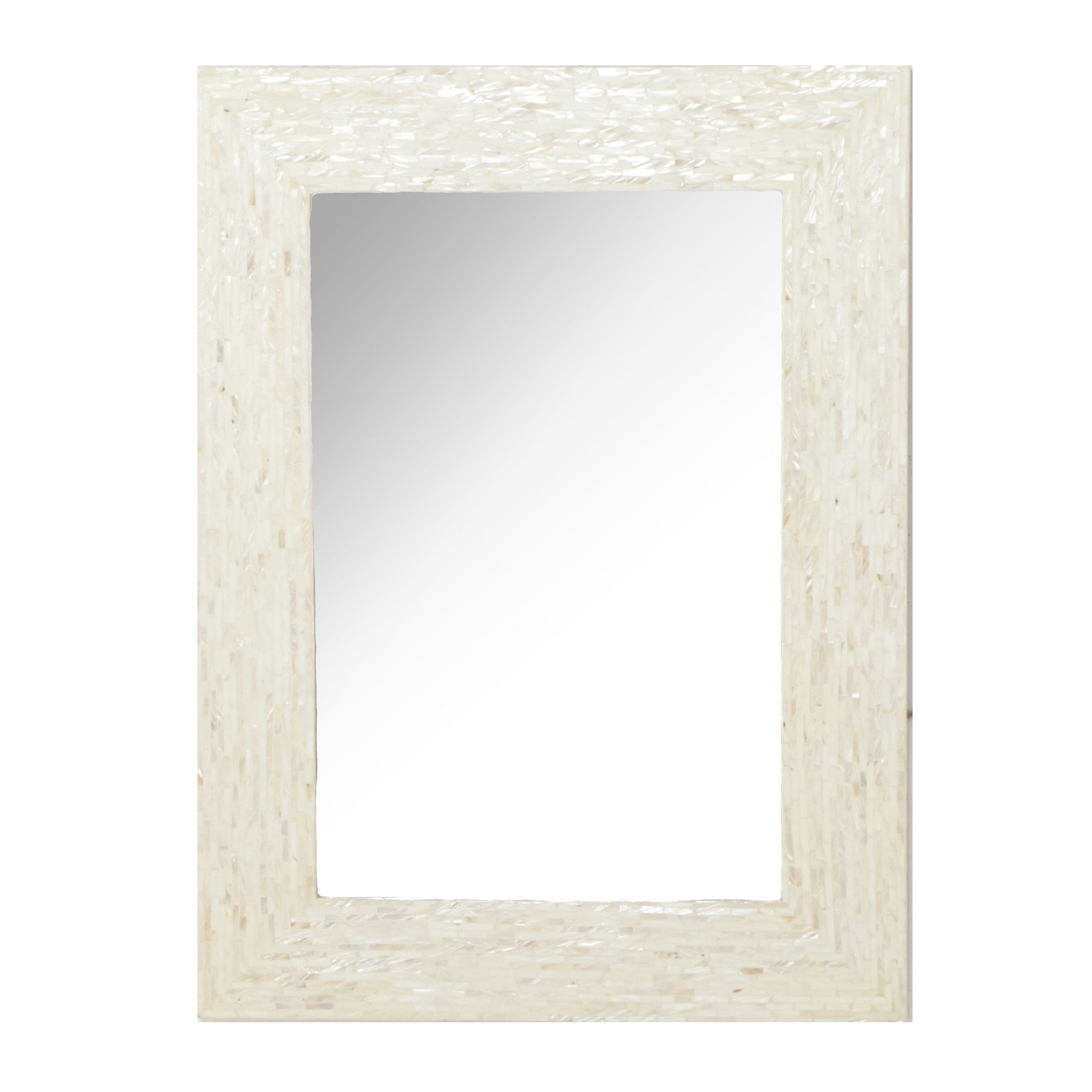 Contemporary Mother-of-Pearl Mosaic Frame Wall Mirror