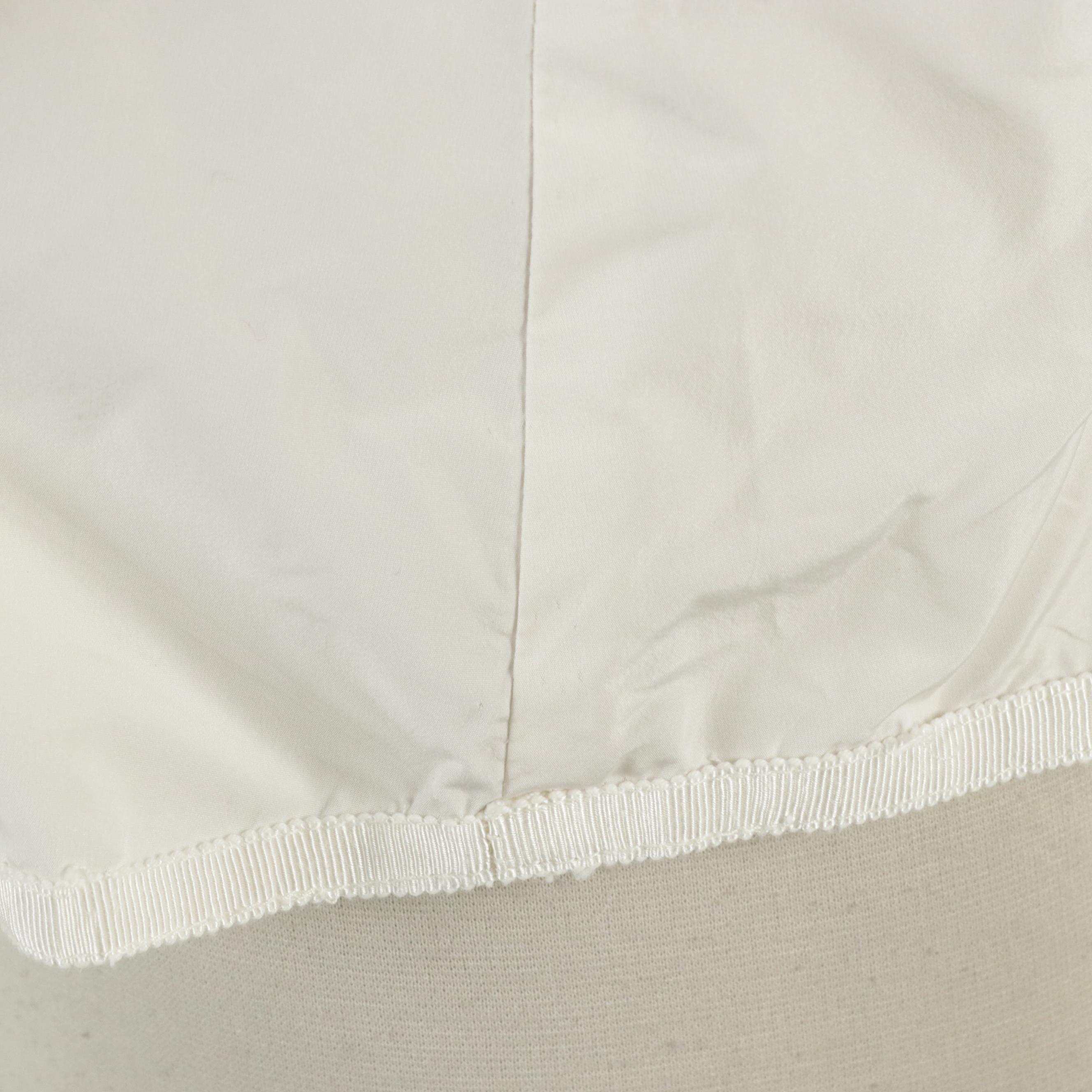 Moncler Cardigan-Layered Zip Jacket in White Nylon and Polyester Knit