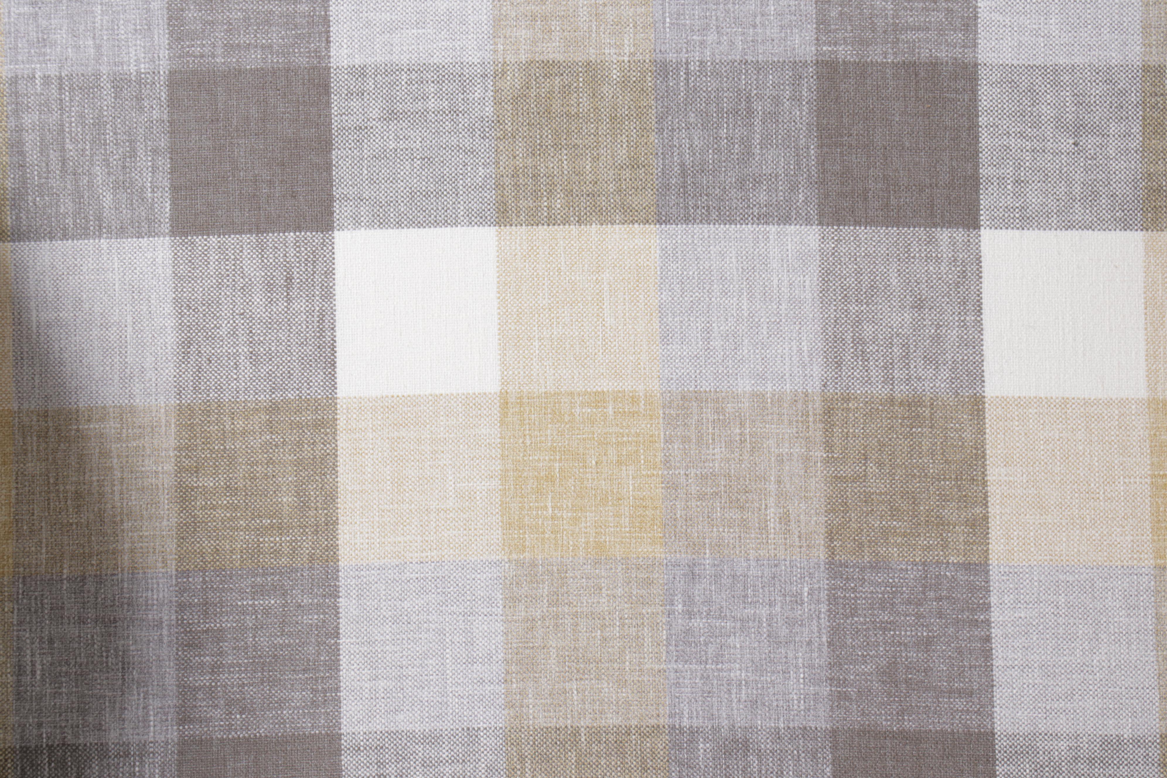 Chippendale Style Plaid Fabric Upholstered Wingback Chair