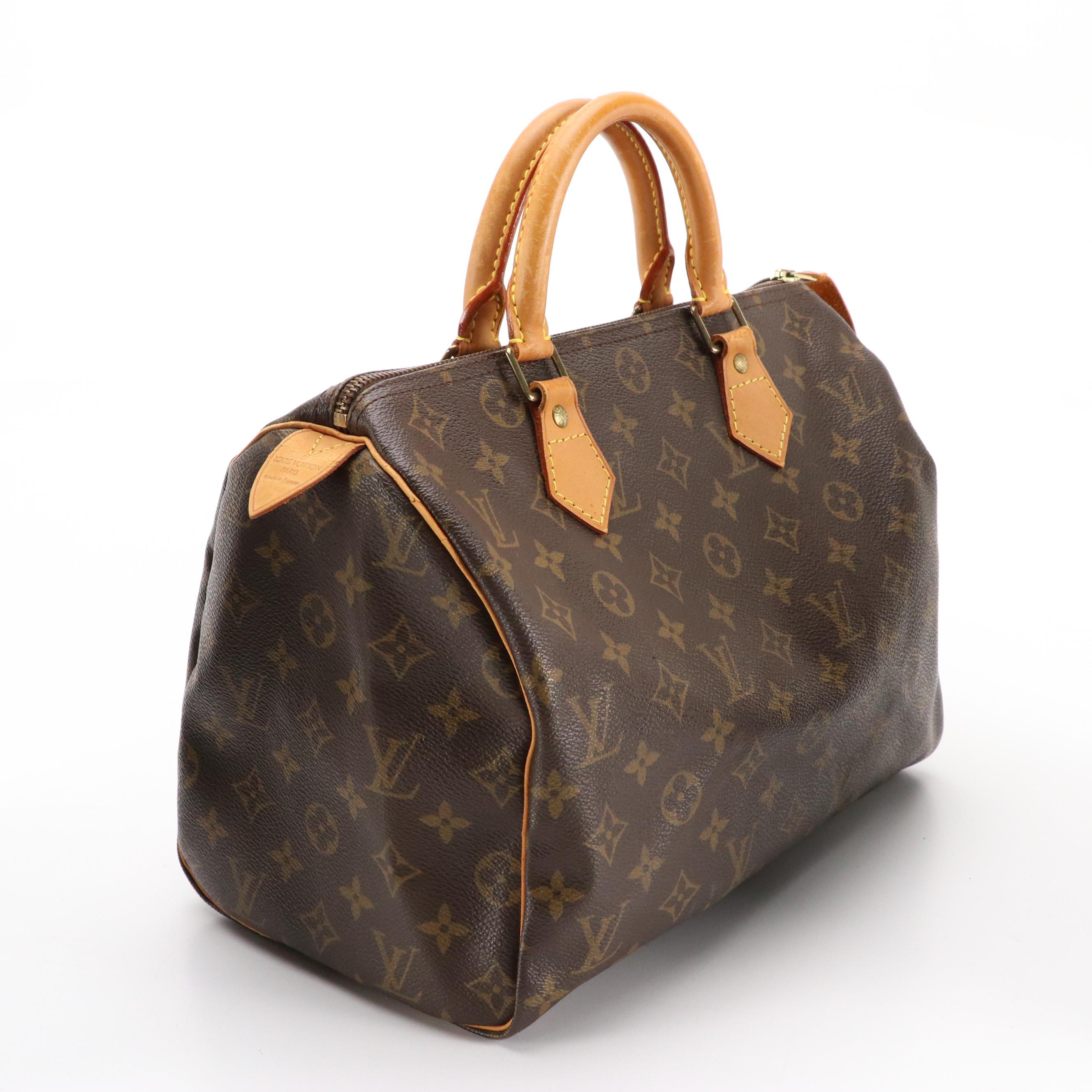 Louis Vuitton Speedy 30 Handbag in Monogram Canvas and Leather