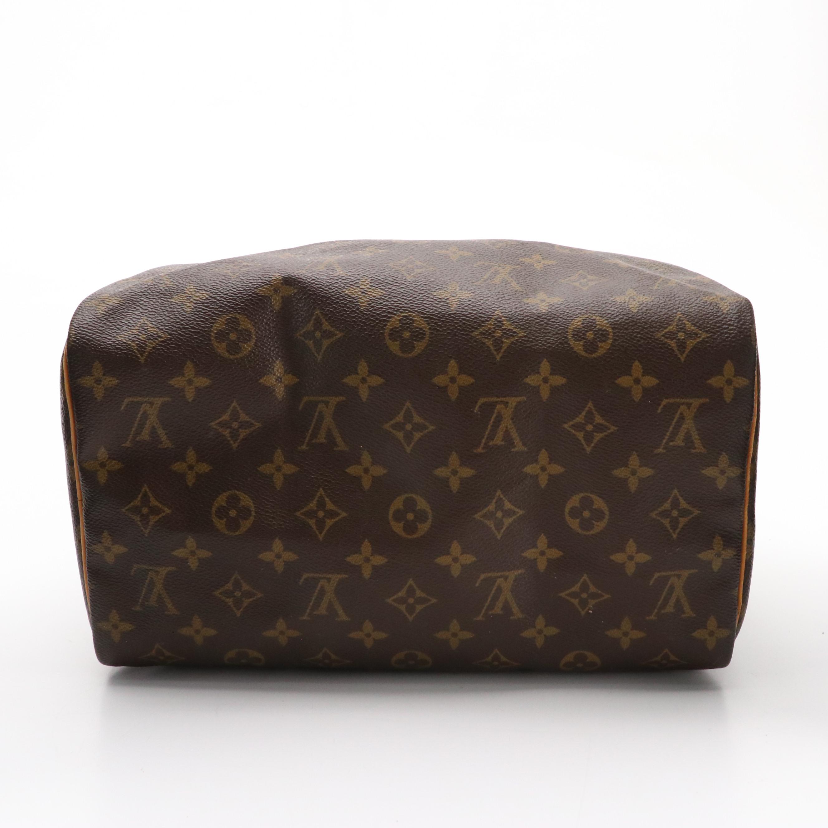 Louis Vuitton Speedy 30 Handbag in Monogram Canvas and Leather