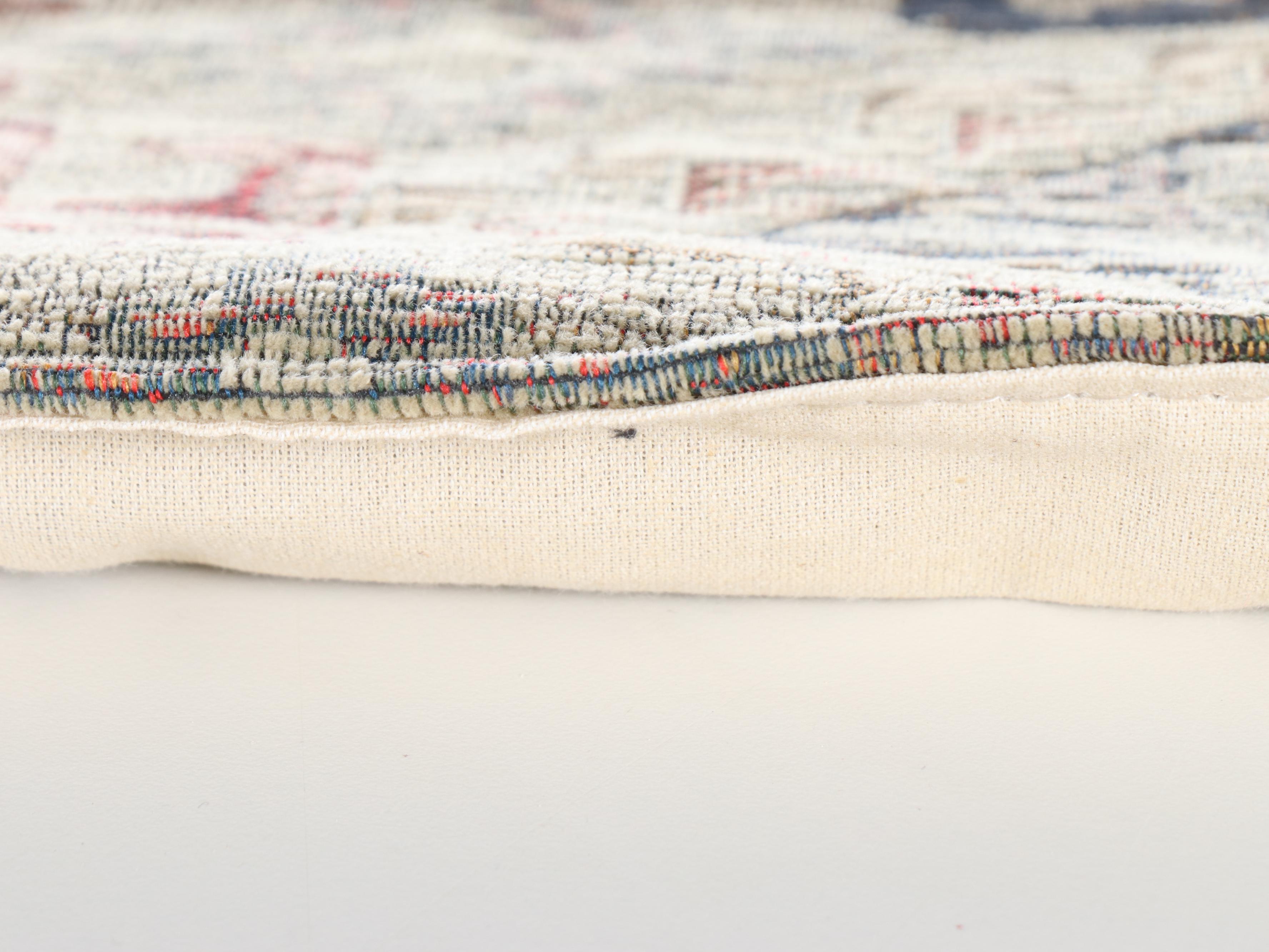 Contemporary Jacquard Woven Geometric Panel with Hanging Rod